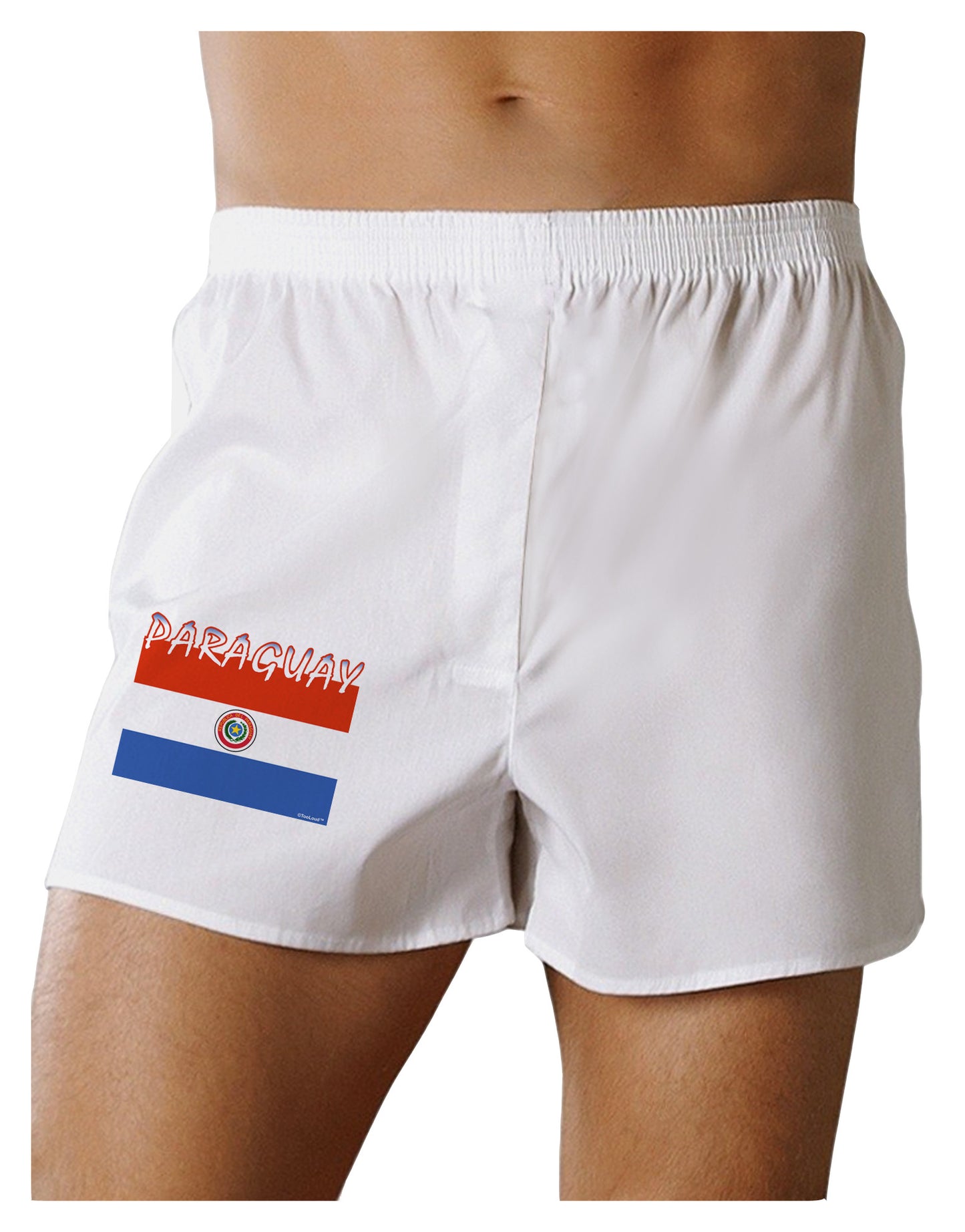Paraguay Flag Boxer Shorts-Boxer Shorts-TooLoud-White-Small-Davson Sales