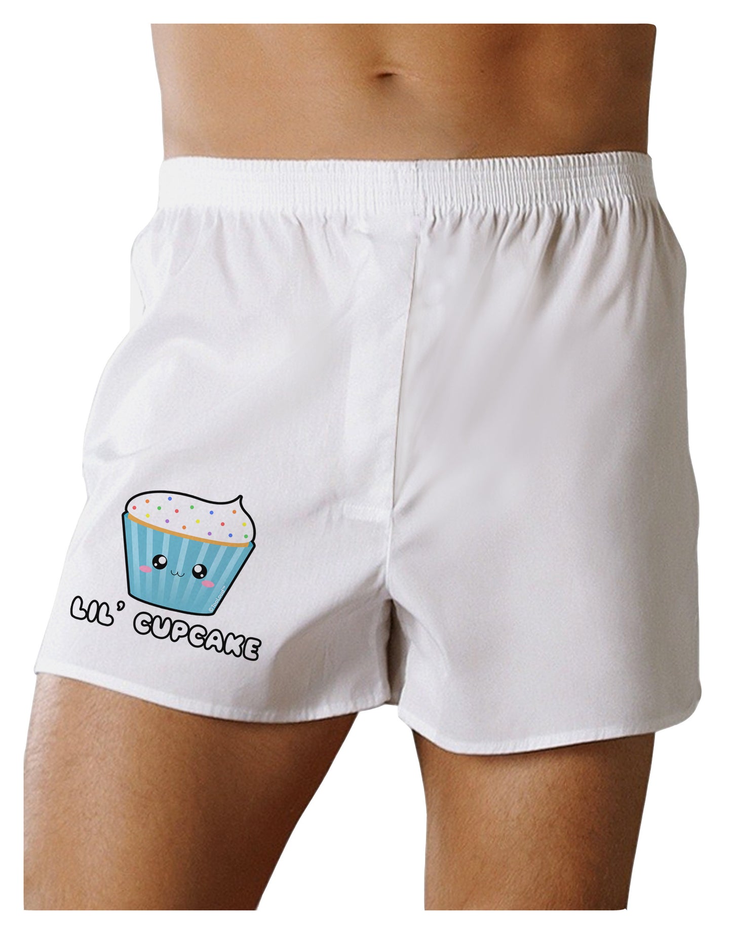 Cute Cupcake with Sprinkles - Lil Cupcake Boxer Shorts by TooLoud-Boxer Shorts-TooLoud-White-Small-Davson Sales