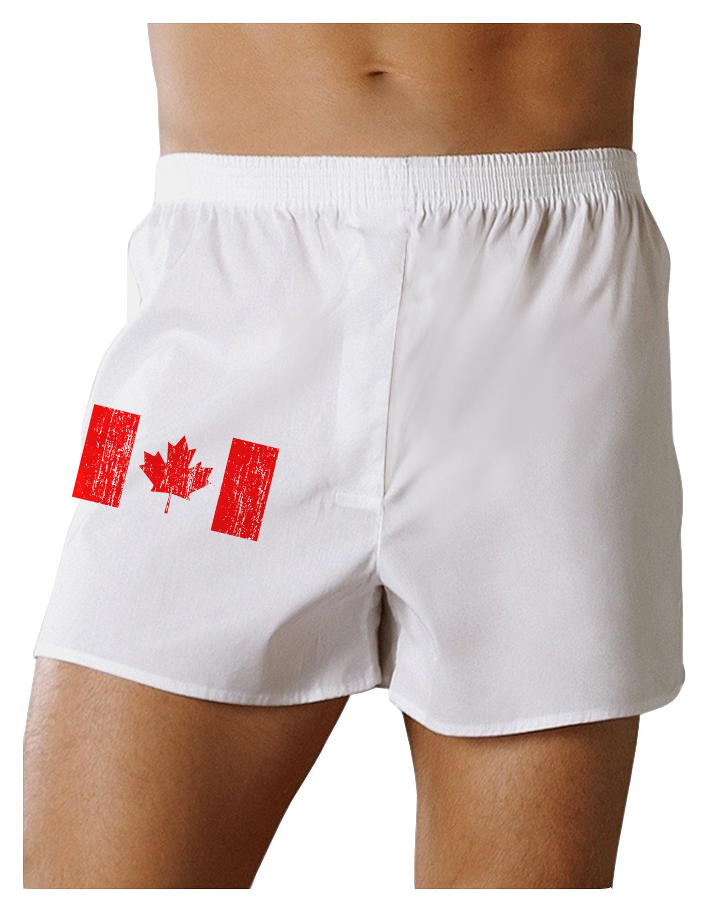 Distressed Canadian Flag Maple Leaf Boxer Shorts-Boxer Shorts-TooLoud-White-Small-Davson Sales