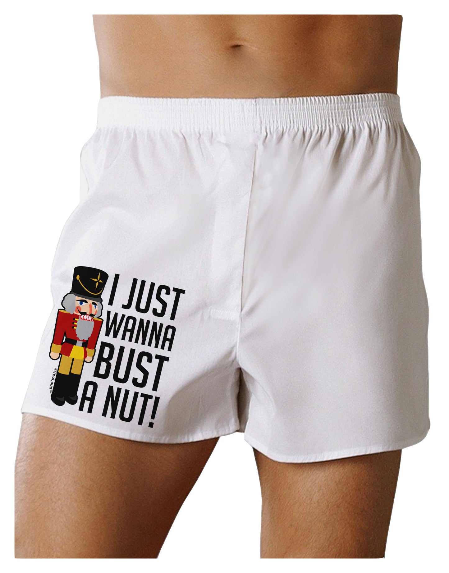 I Just Wanna Bust A Nut Nutcracker Boxer Shorts by-Boxer Shorts-TooLoud-White-Small-Davson Sales