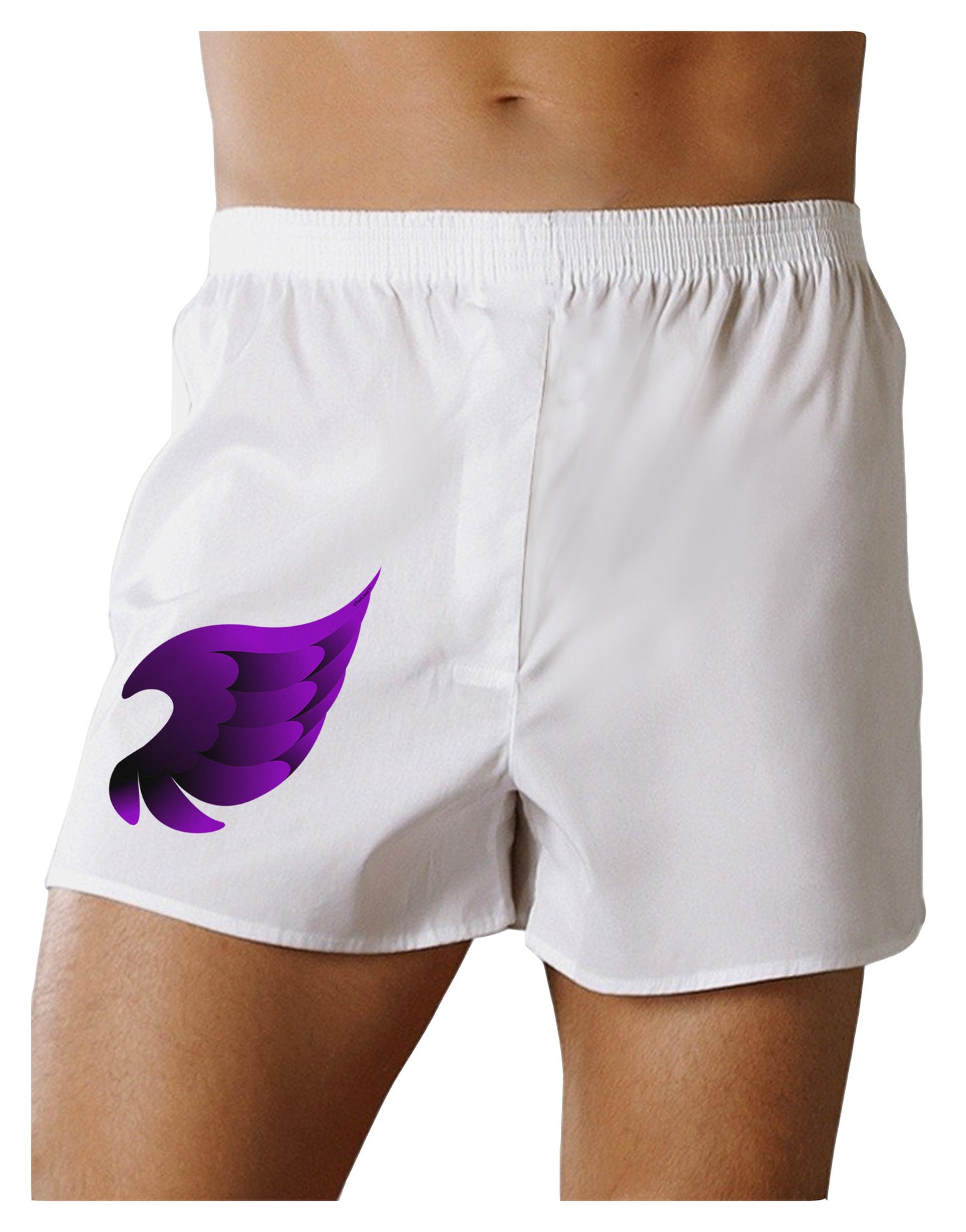 Cute Single Dark Angel Wing Black and Purple Boxer Shorts-Boxer Shorts-TooLoud-White-Small-Davson Sales