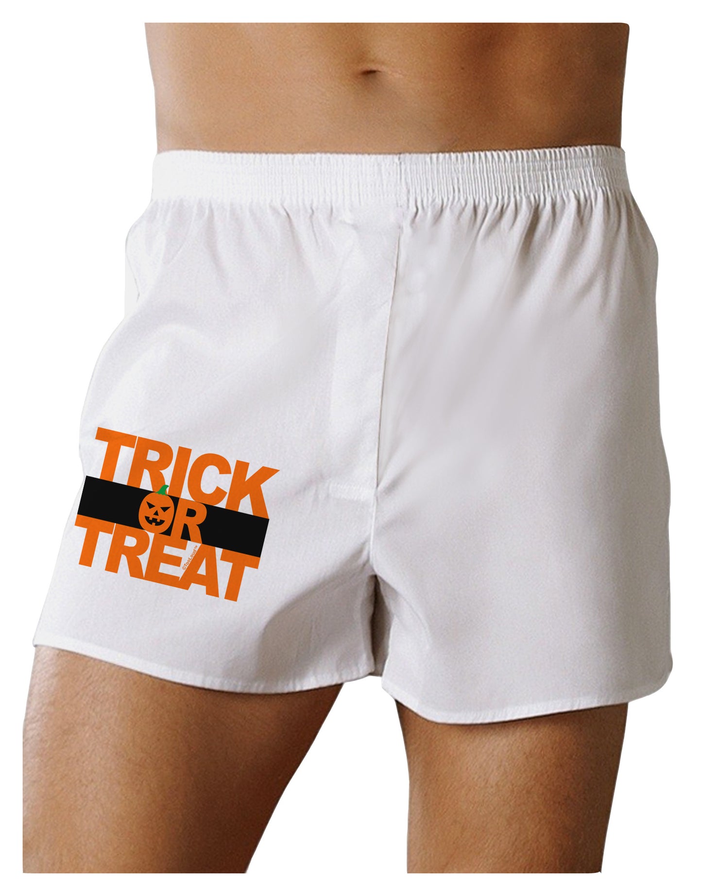 Trick or Treat Text Boxer Shorts-Boxer Shorts-TooLoud-White-Small-Davson Sales