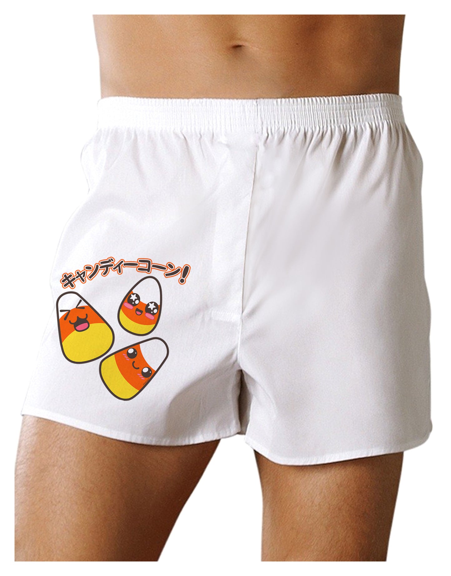 Japanese Kawaii Candy Corn Halloween Boxer Shorts-Boxer Shorts-TooLoud-White-Small-Davson Sales