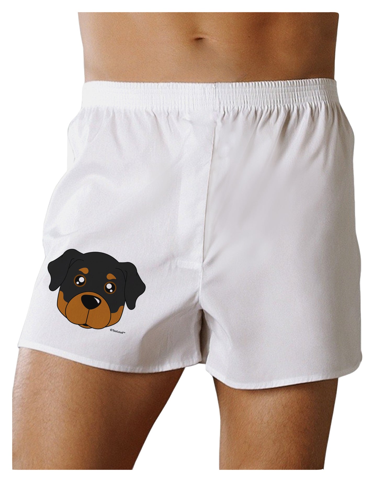 Cute Rottweiler Dog Boxer Shorts by TooLoud-Boxer Shorts-TooLoud-White-Small-Davson Sales