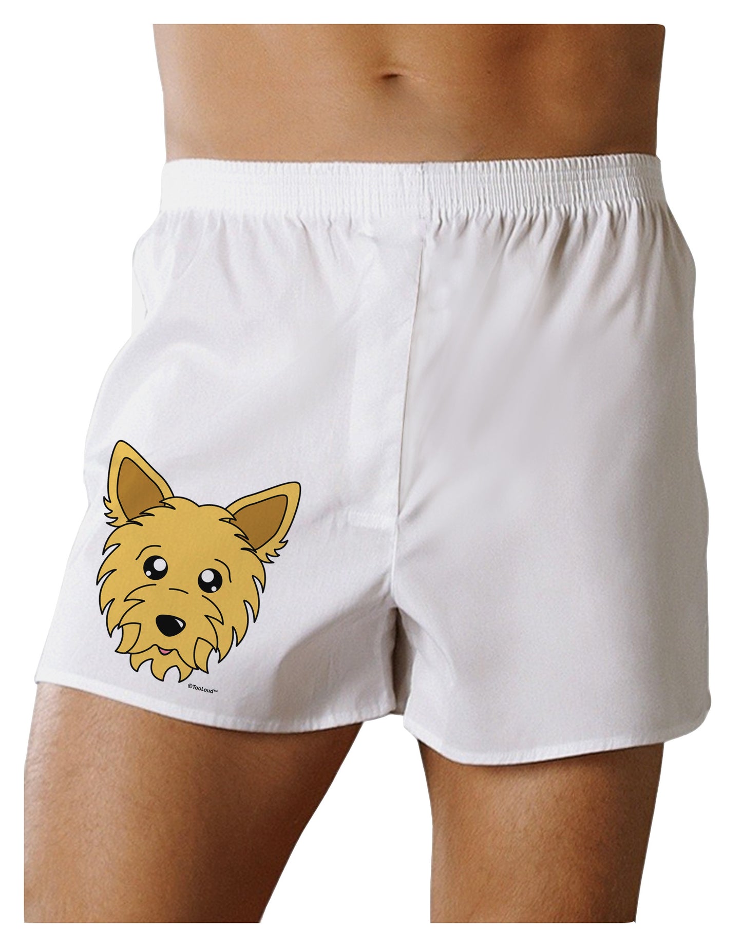 Cute Yorkshire Terrier Yorkie Dog Boxer Shorts by TooLoud-Boxer Shorts-TooLoud-White-Small-Davson Sales
