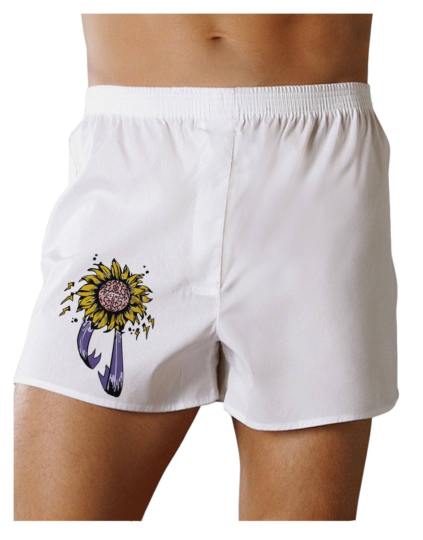 Epilepsy Awareness Boxers Shorts-Mens Boxers-TooLoud-White-Small-Davson Sales