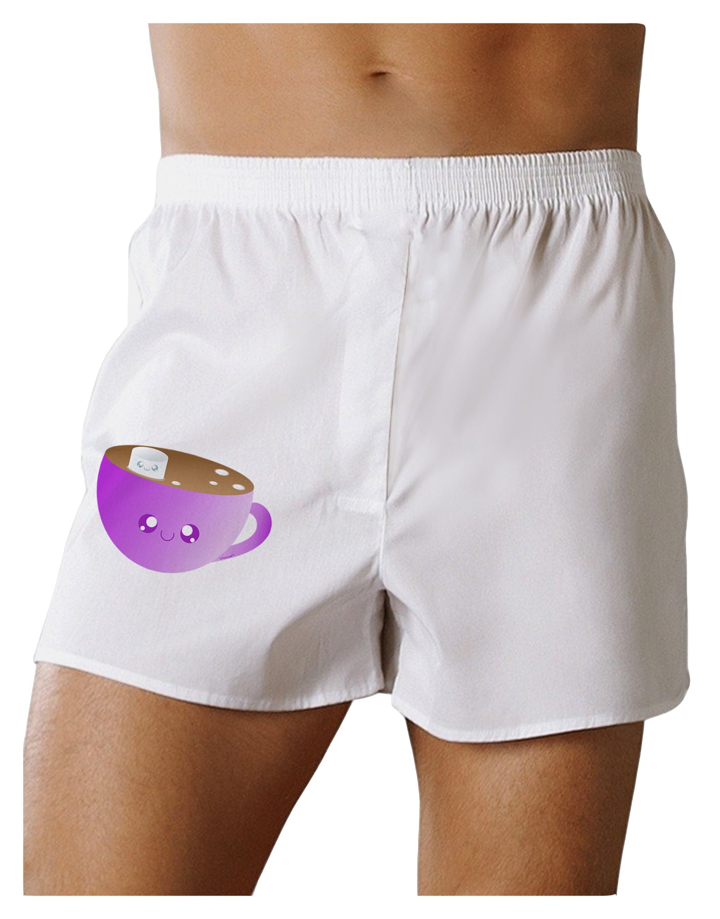 Cute Hot Cocoa Christmas Boxer Shorts-Boxer Shorts-TooLoud-White-Small-Davson Sales