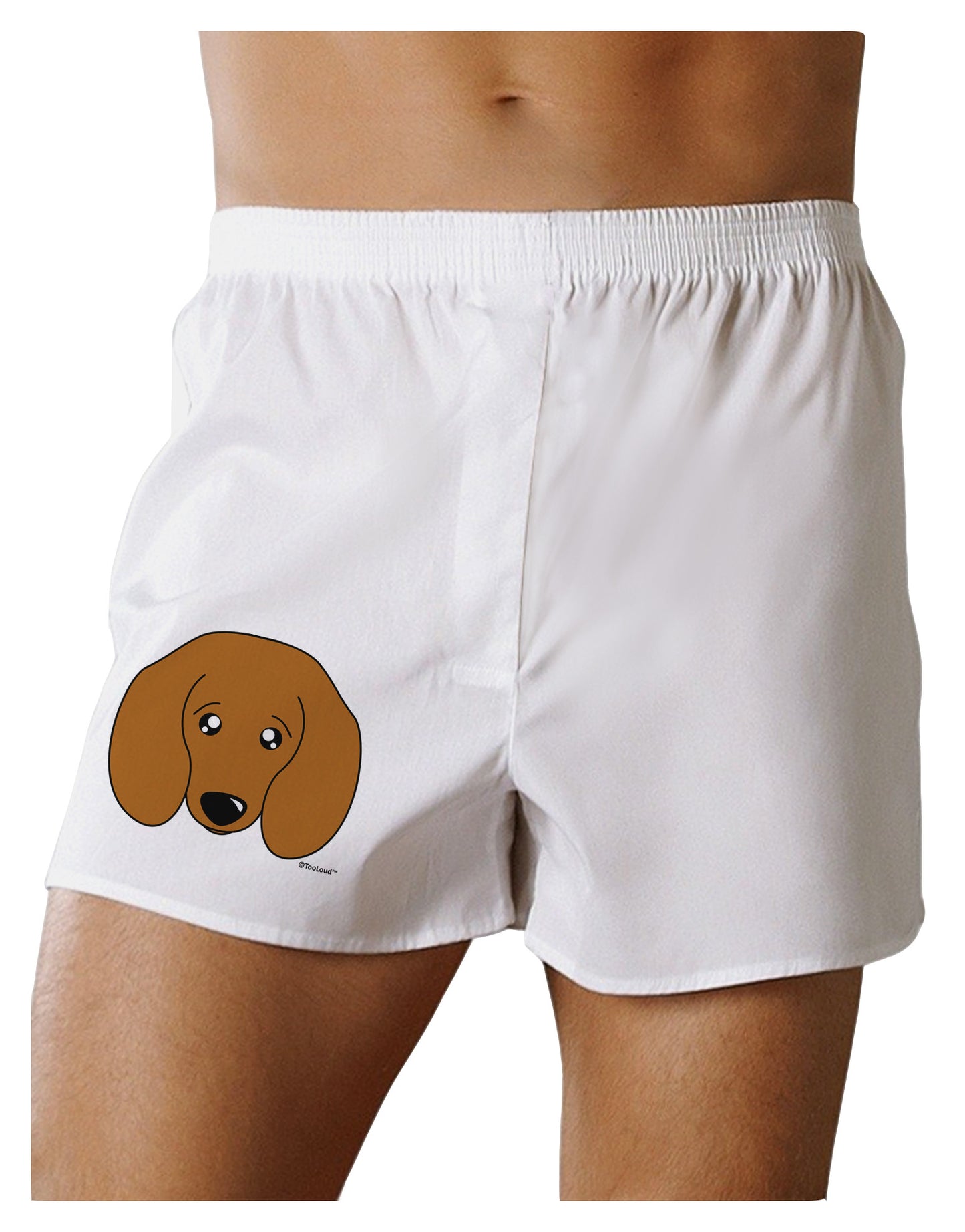 Cute Doxie Dachshund Dog Boxer Shorts by TooLoud-Boxer Shorts-TooLoud-White-Small-Davson Sales