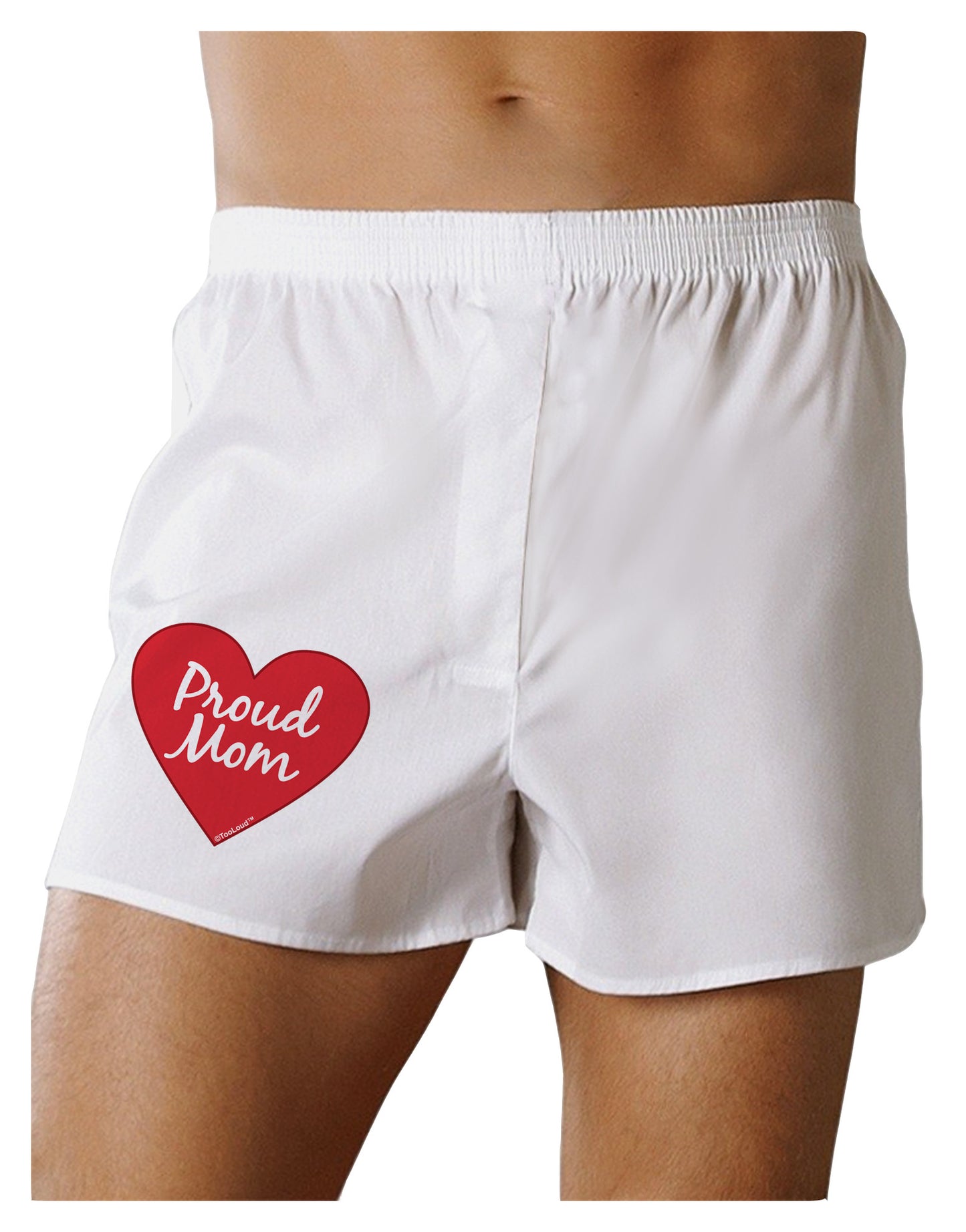 Proud Mom Heart Boxer Shorts-Boxer Shorts-TooLoud-White-Small-Davson Sales