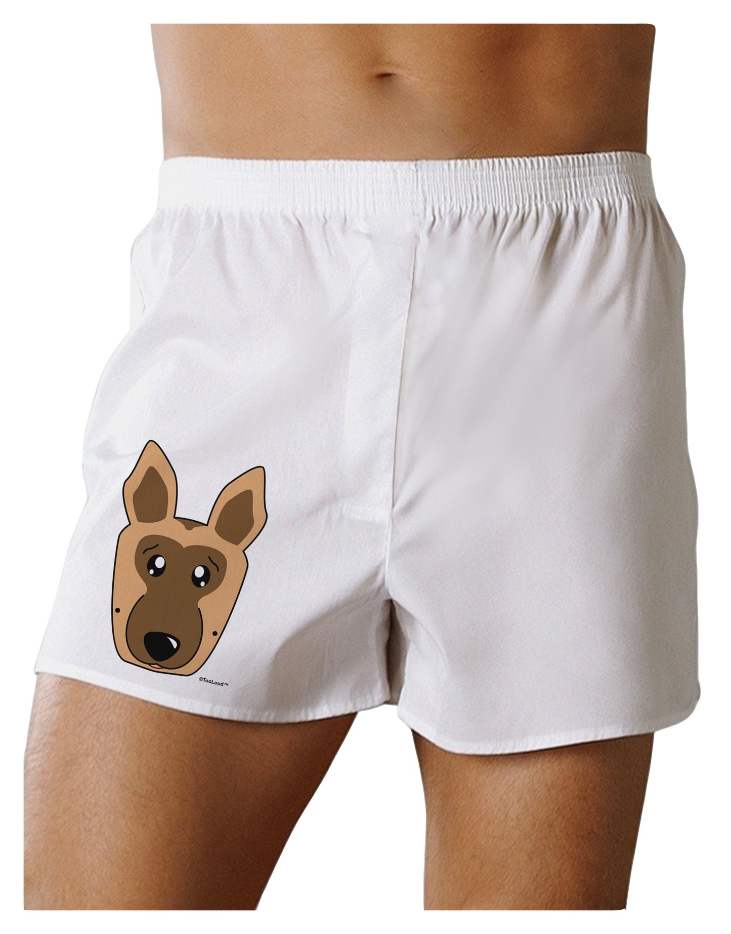 Cute German Shepherd Dog Boxer Shorts by TooLoud-Boxer Shorts-TooLoud-White-Small-Davson Sales
