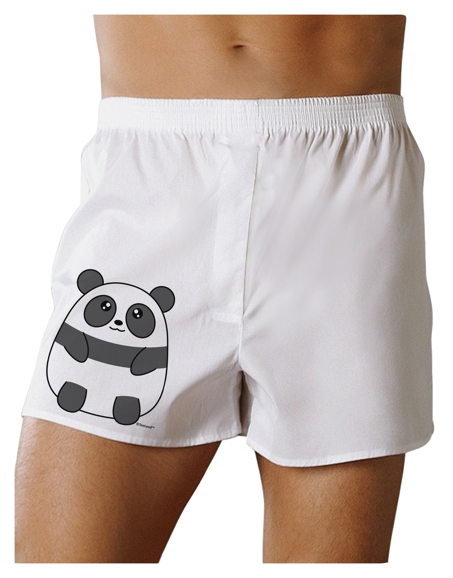 Cute Panda Bear Boxer Shorts by TooLoud-Boxer Shorts-TooLoud-White-Small-Davson Sales