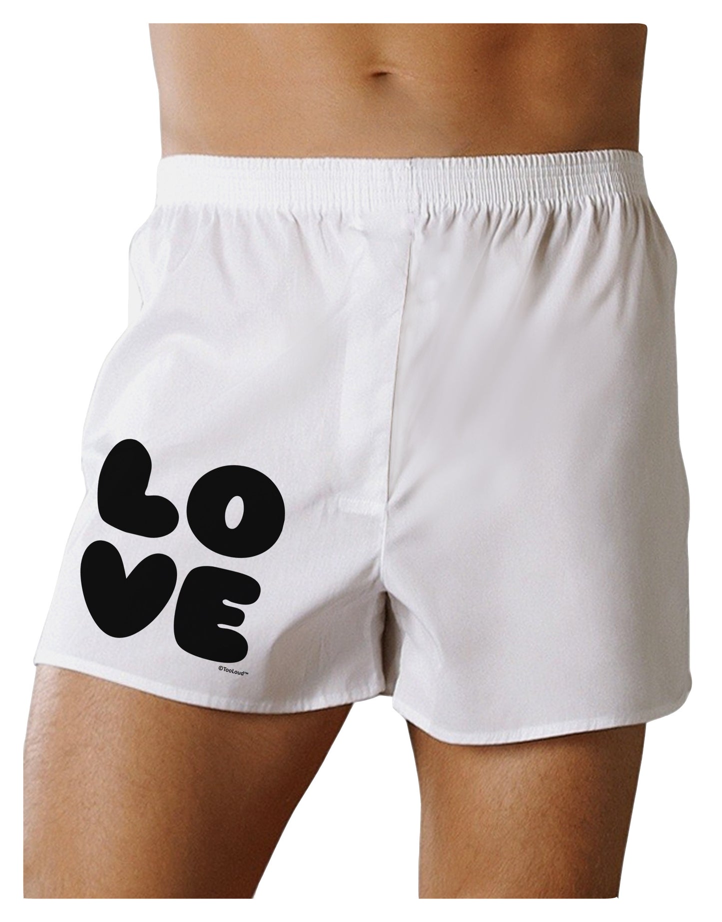 LOVE Text Boxer Shorts by TooLoud-Boxer Shorts-TooLoud-White-Small-Davson Sales
