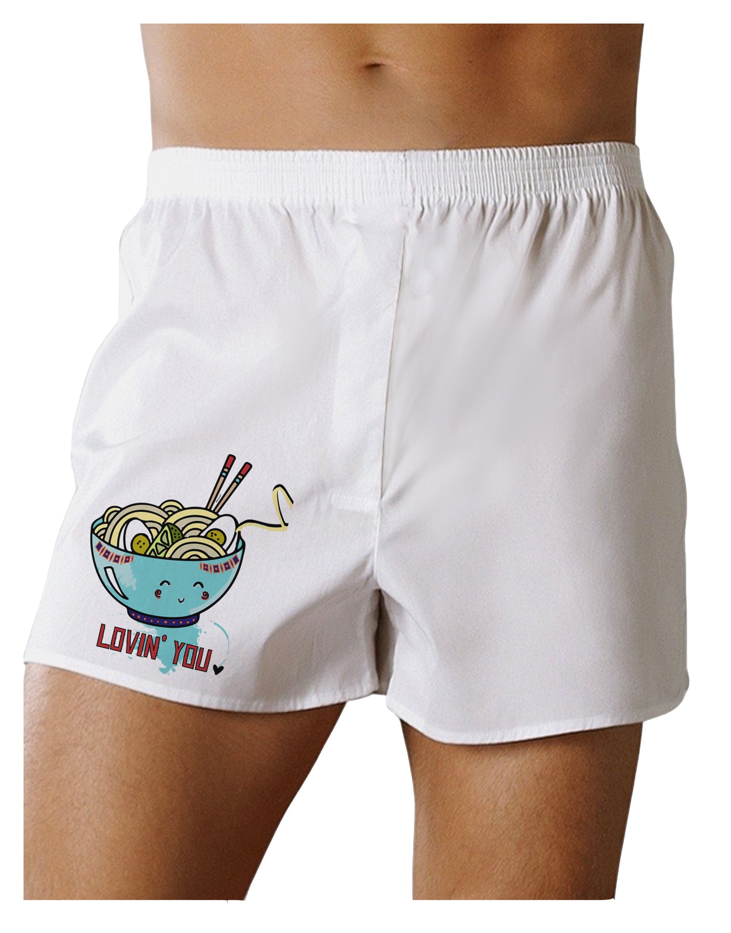 TooLoud Matching Lovin You Blue Pho Bowl Boxers Shorts-Mens Boxers-TooLoud-White-Small-Davson Sales
