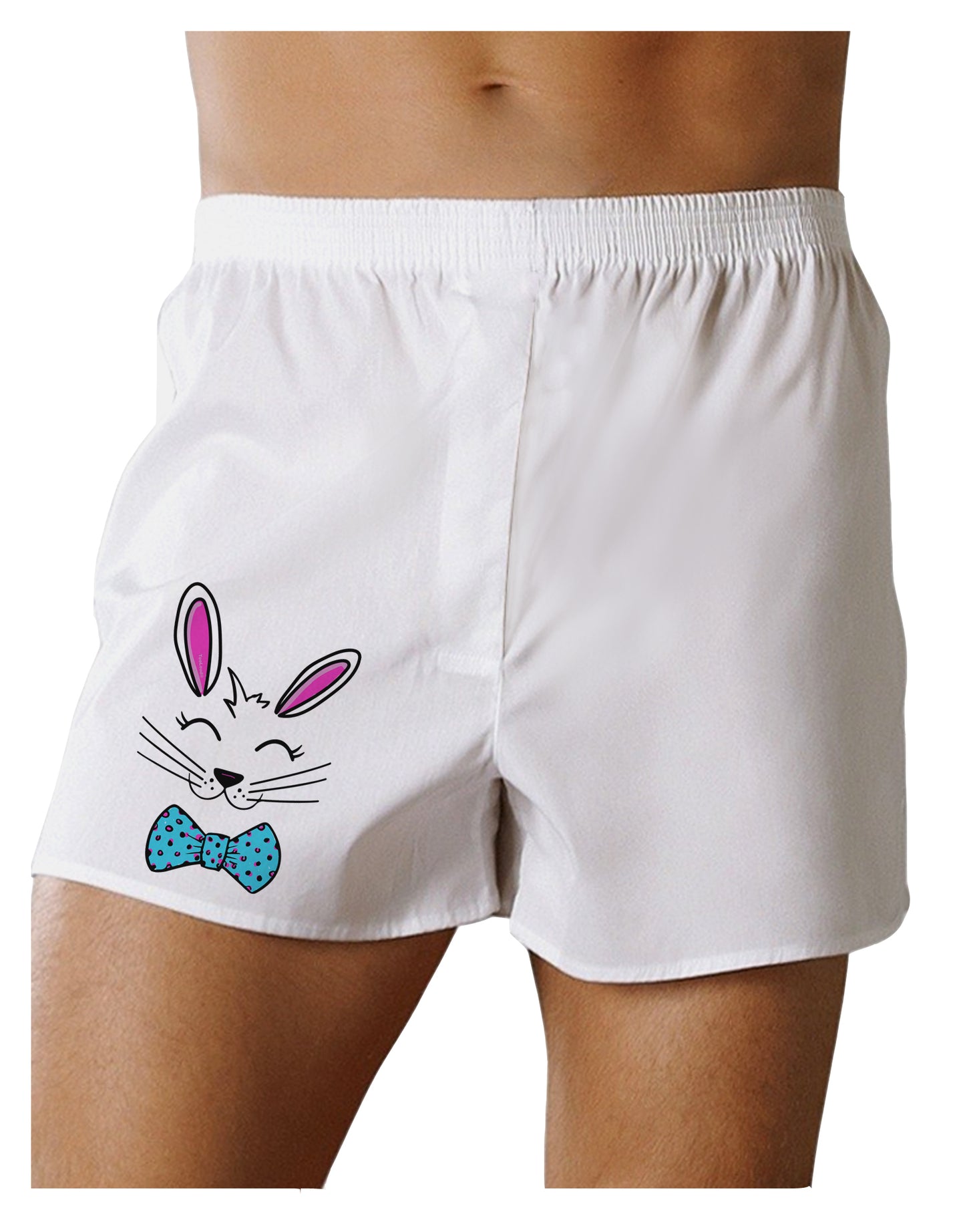 Happy Easter Bunny Face Boxers Shorts-Mens Boxers-TooLoud-White-Small-Davson Sales