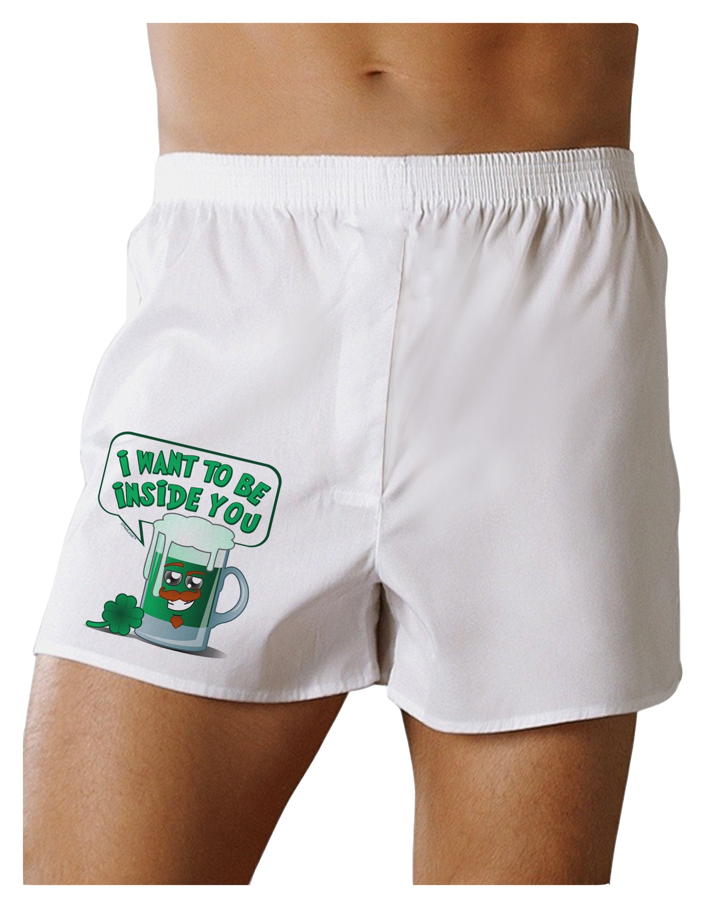Green Beer - Inside You Boxer Shorts-Boxer Shorts-TooLoud-White-Small-Davson Sales