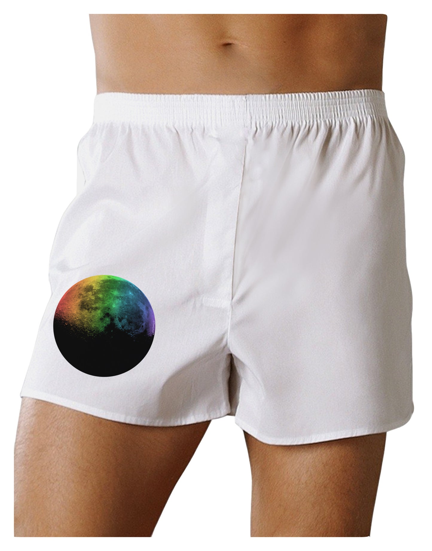Rainbow Moon Boxer Shorts-Boxer Shorts-TooLoud-White-Small-Davson Sales