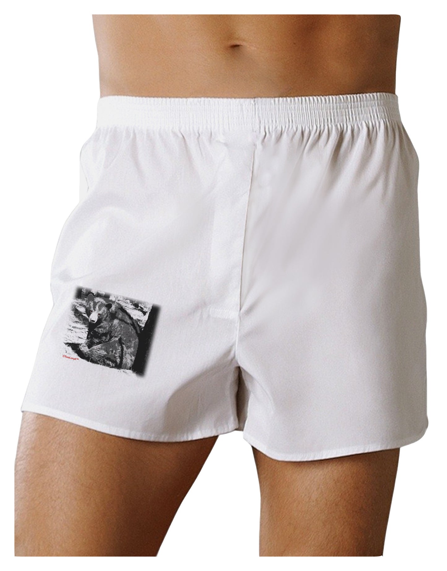 Creepy Black Bear Boxer Shorts-Boxer Shorts-TooLoud-White-Small-Davson Sales