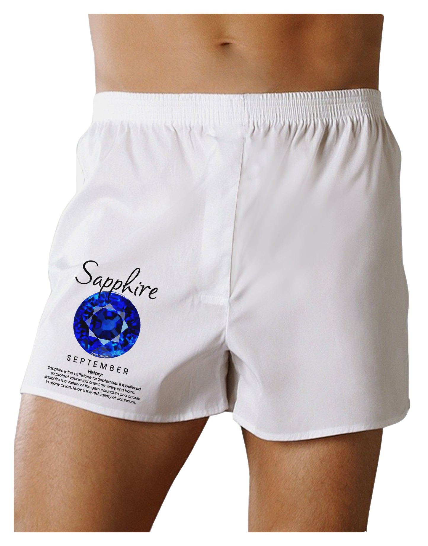 Birthstone Sapphire Boxer Shorts-Boxer Shorts-TooLoud-White-Small-Davson Sales