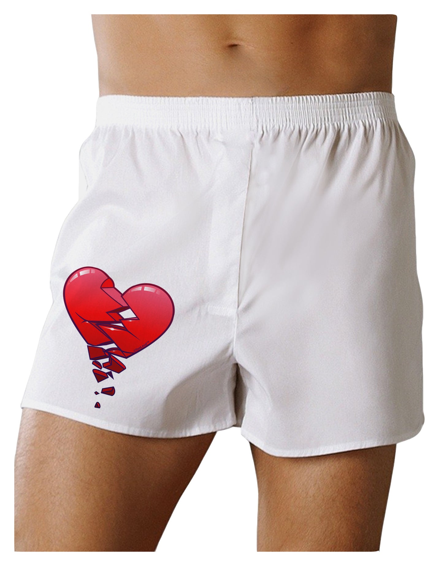 Crumbling Broken Heart Boxer Shorts by-Boxer Shorts-TooLoud-White-Small-Davson Sales