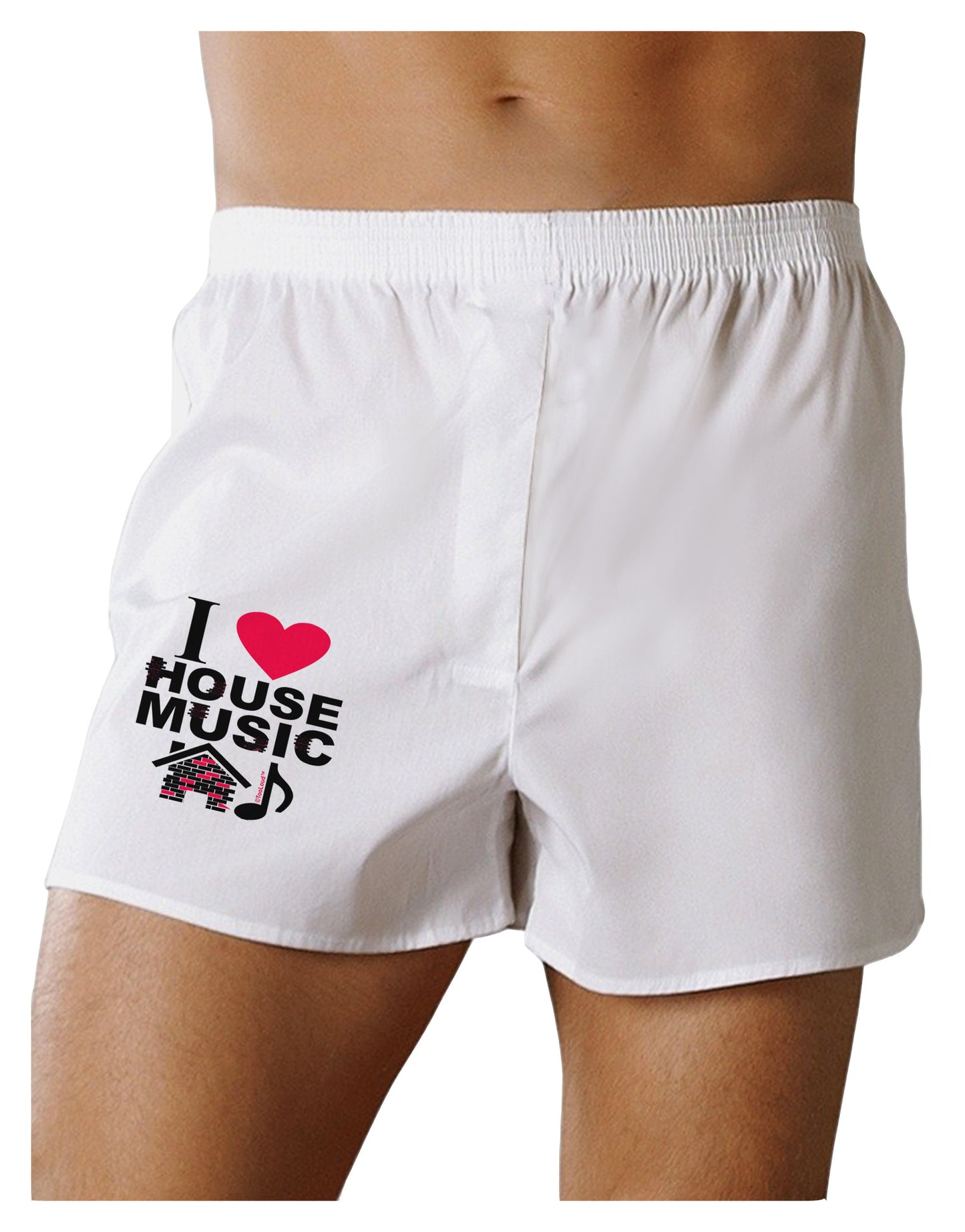 I Love House Pink Boxer Shorts-Boxer Shorts-TooLoud-White-Small-Davson Sales