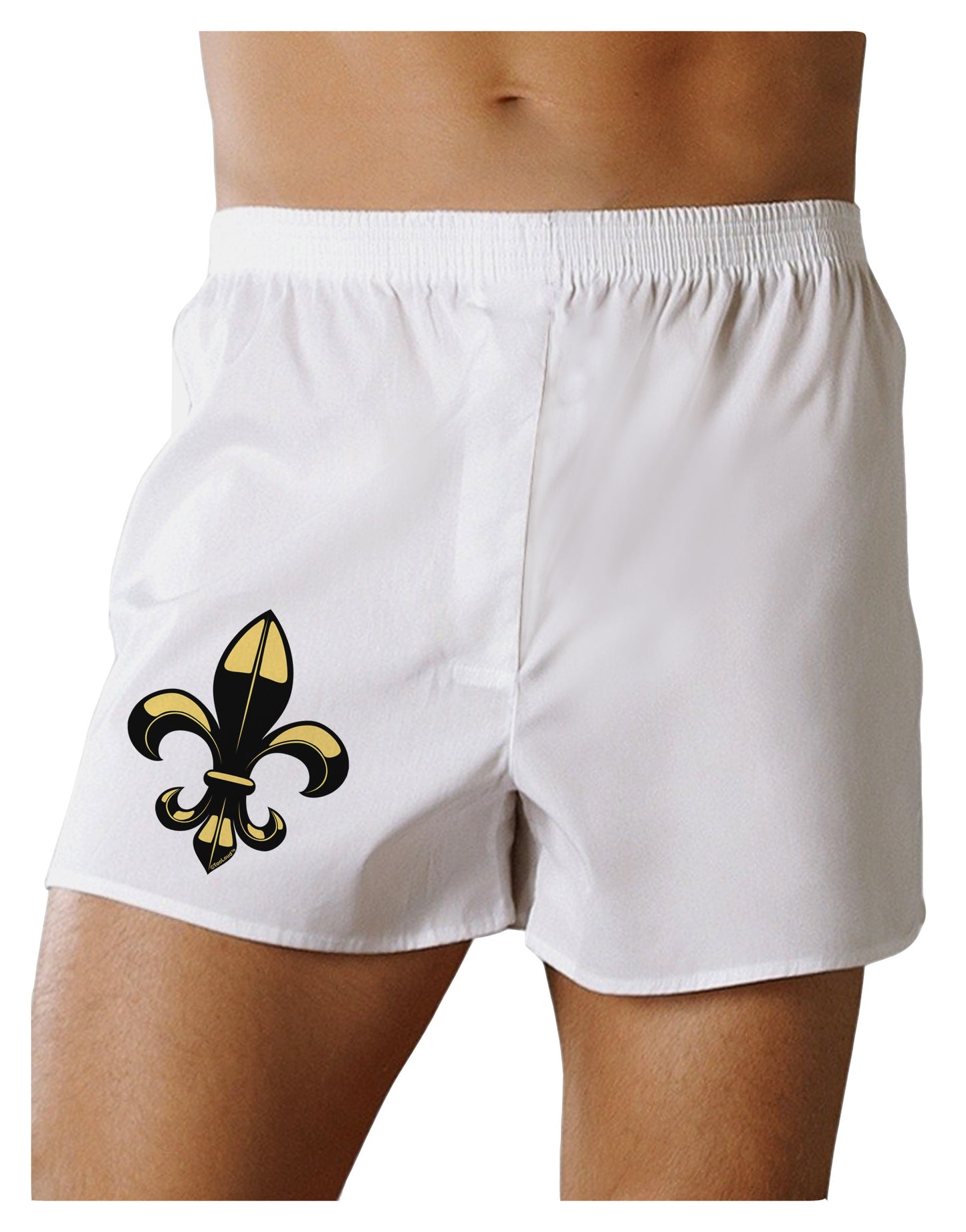 Golden Fleur de Lis Boxer Shorts-Boxer Shorts-TooLoud-White-Small-Davson Sales