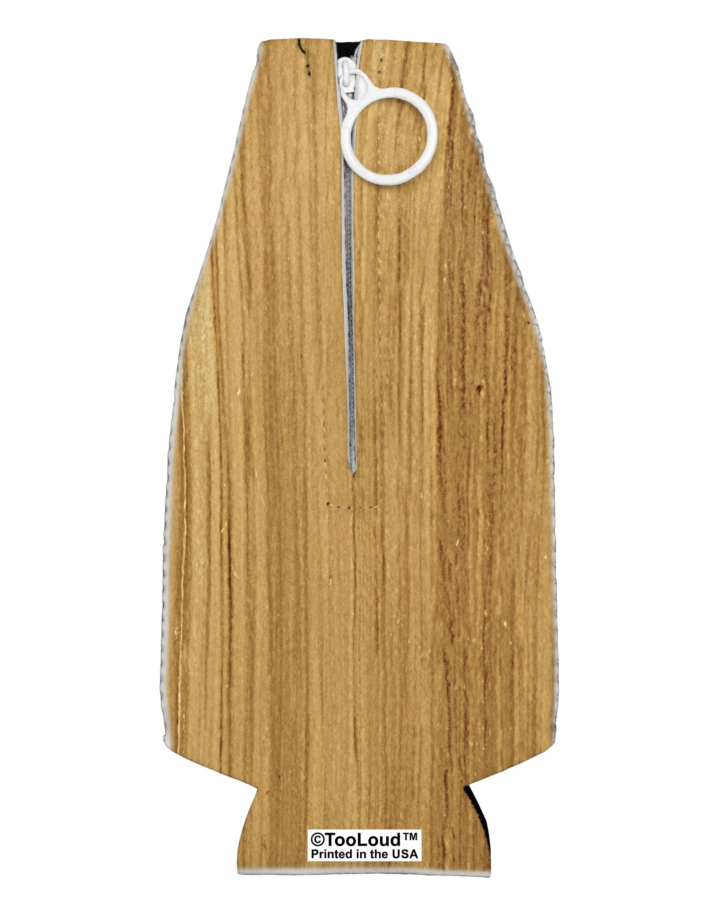 Light Wood Look Collapsible Neoprene Bottle Insulator All Over Print by TooLoud-Bottle Insulator-TooLoud-White-Davson Sales