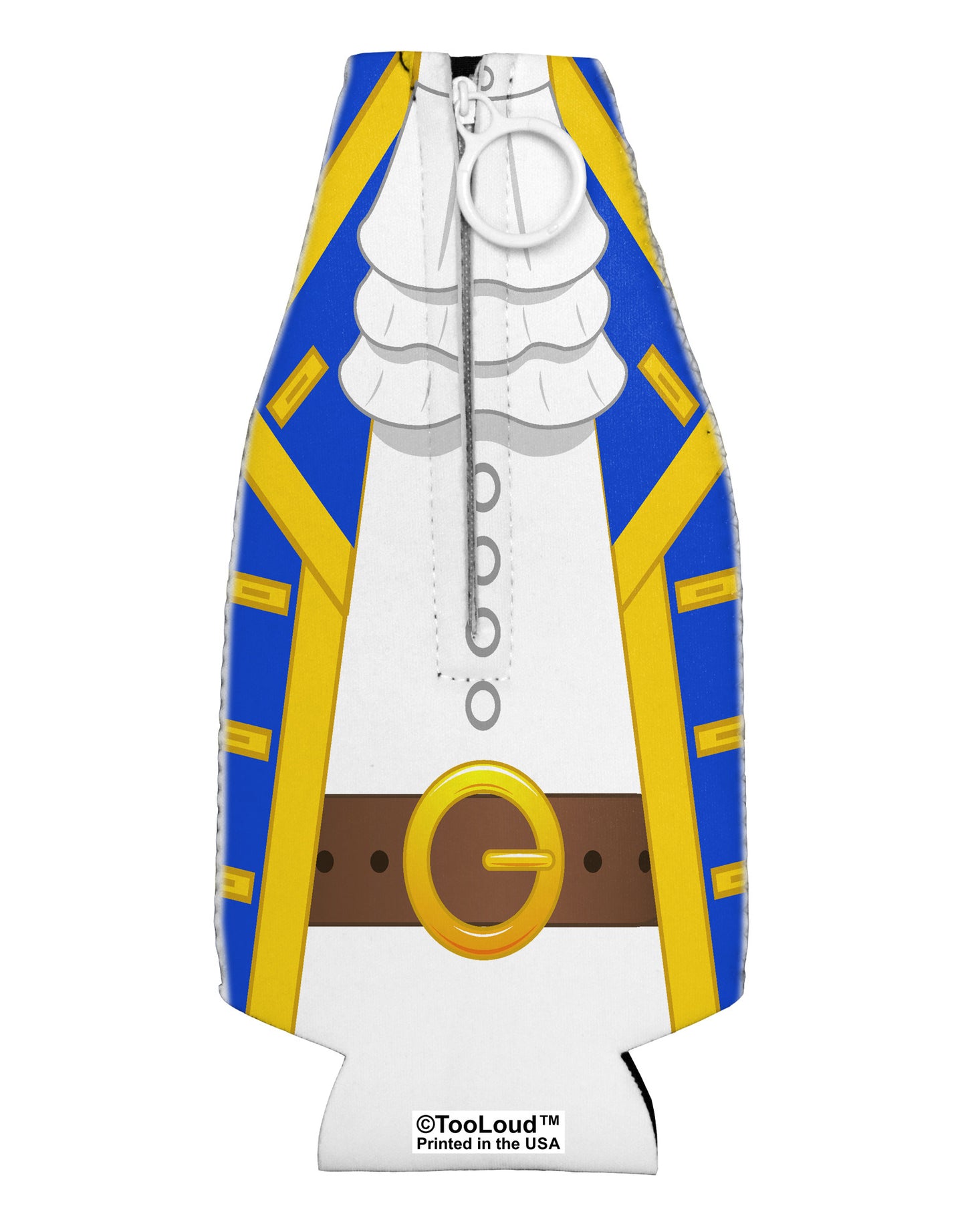 Pirate Captain Costume - Blue Collapsible Neoprene Bottle Insulator All Over Print-Bottle Insulator-TooLoud-White-Davson Sales