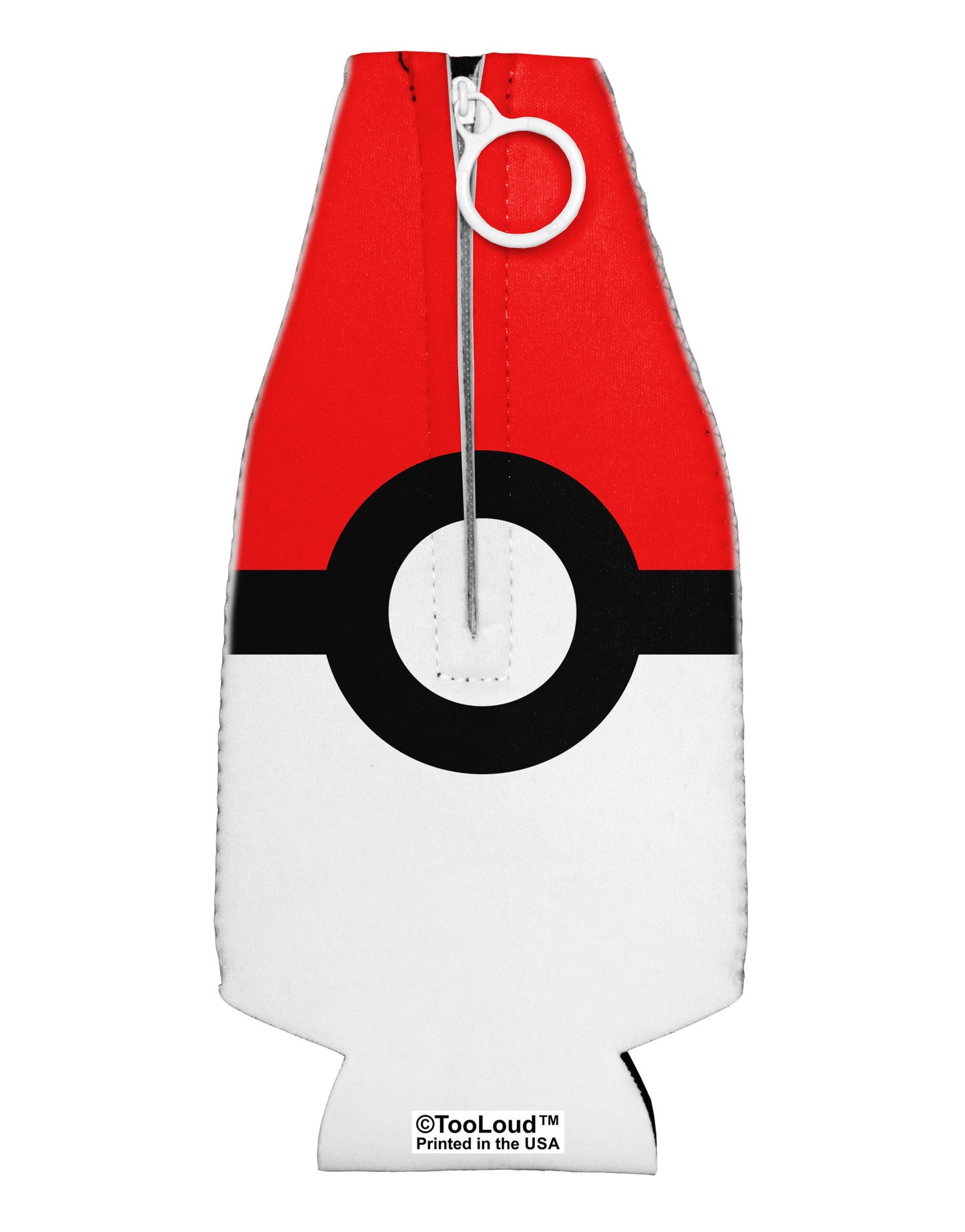 Sporty Red and White Circle Collapsible Neoprene Bottle Insulator All Over Print-Bottle Insulator-TooLoud-White-Davson Sales