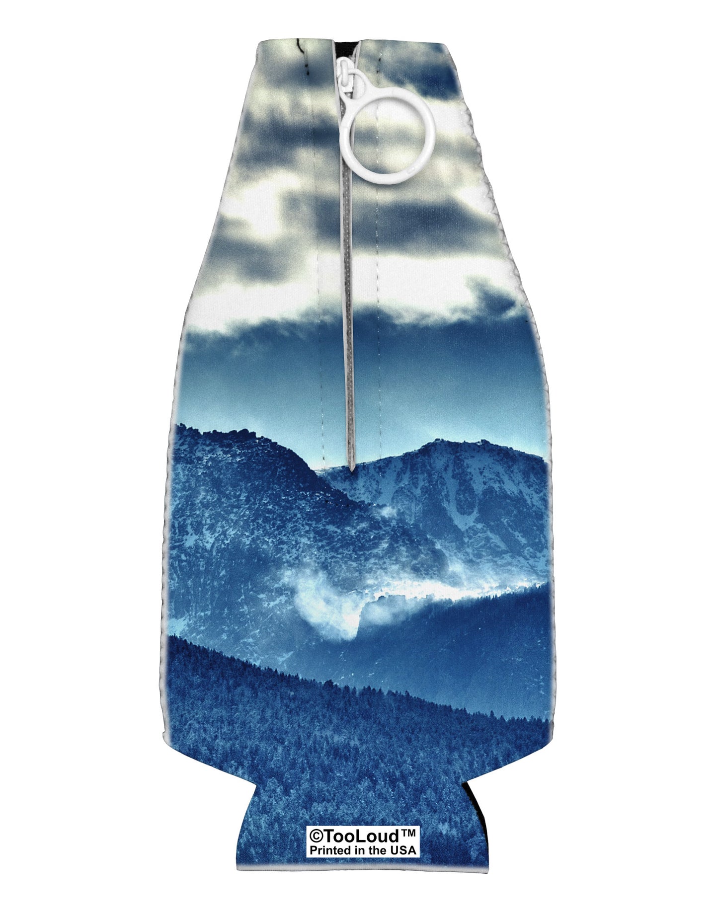 Mountain Landsscape All-Over Collapsible Neoprene Bottle Insulator All Over Print-Bottle Insulator-TooLoud-White-Davson Sales