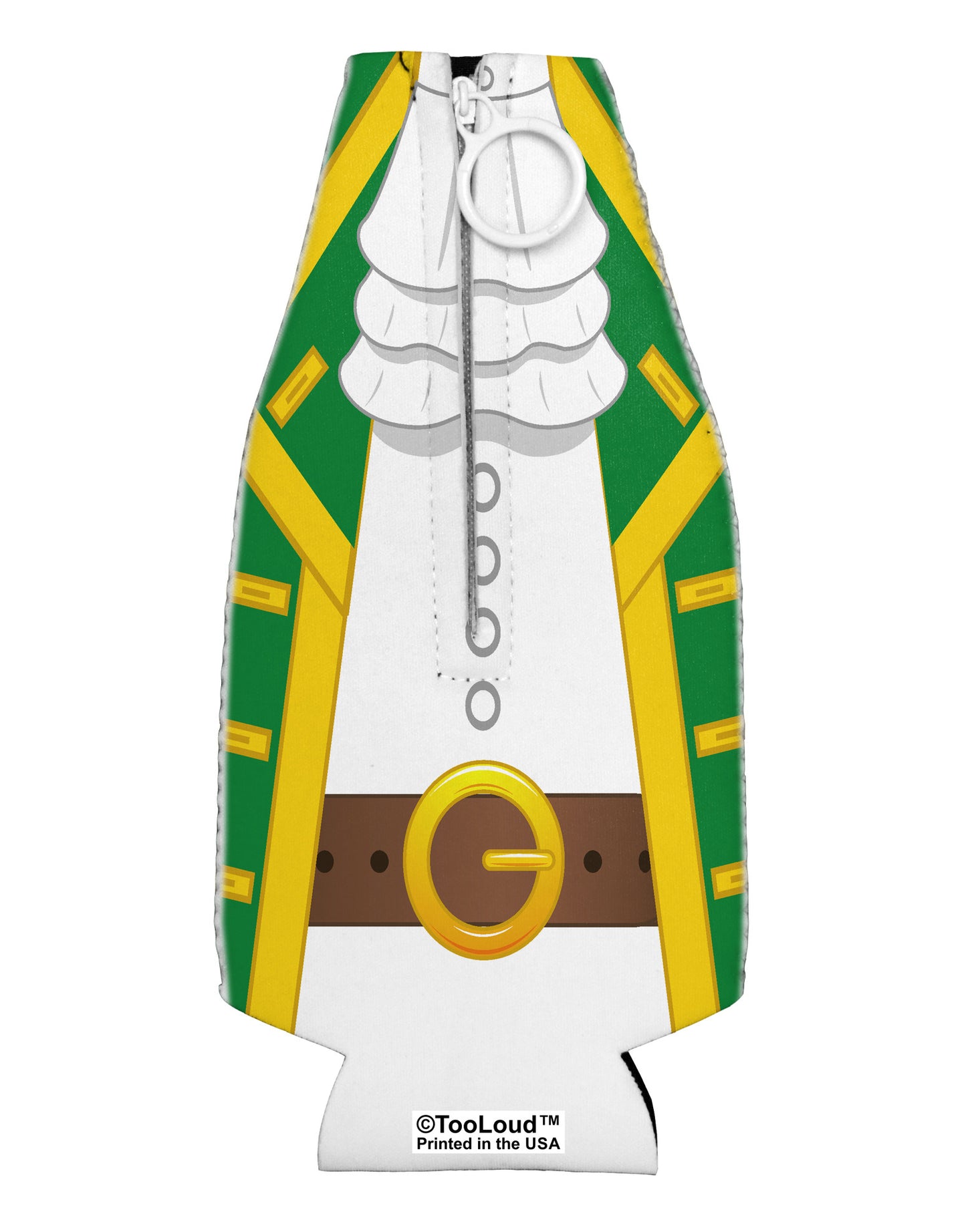 Pirate Captain Costume - Green Collapsible Neoprene Bottle Insulator All Over Print-Bottle Insulator-TooLoud-White-Davson Sales