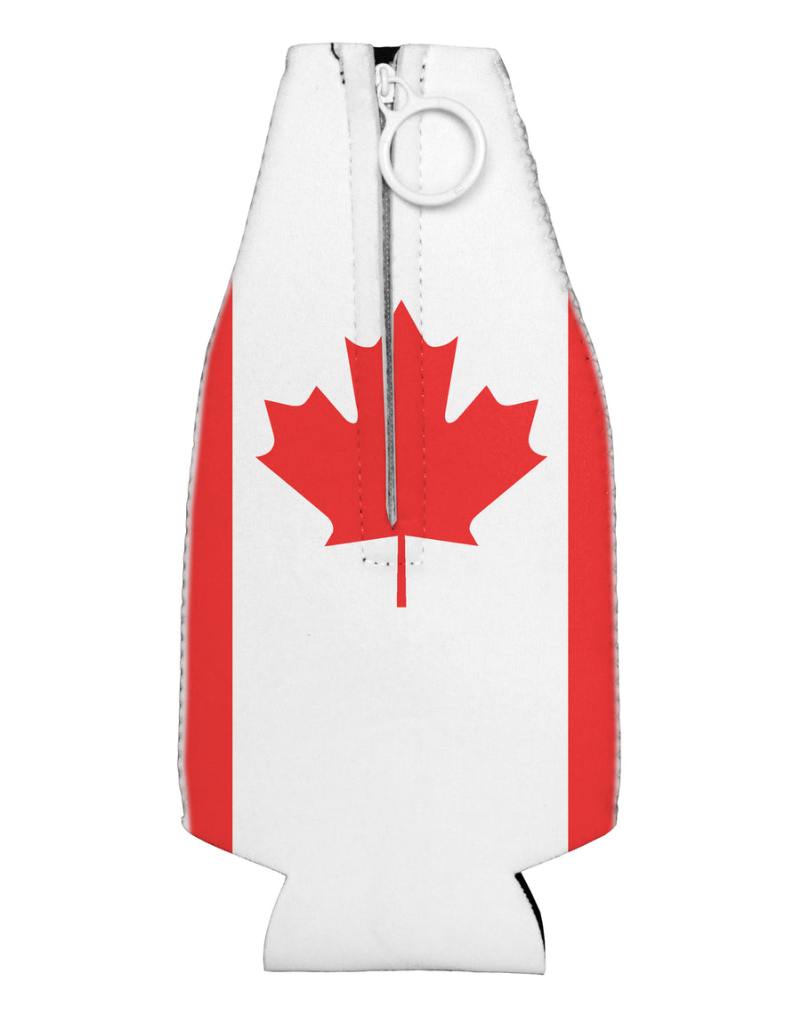 Canadian Flag All Over Collapsible Neoprene Bottle Insulator All Over Print by TooLoud-Bottle Insulator-TooLoud-White-Davson Sales