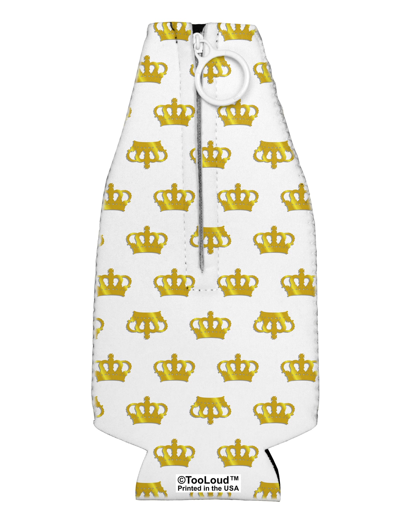 Gold Crowns AOP Collapsible Neoprene Bottle Insulator All Over Print by TooLoud-TooLoud-White-Davson Sales