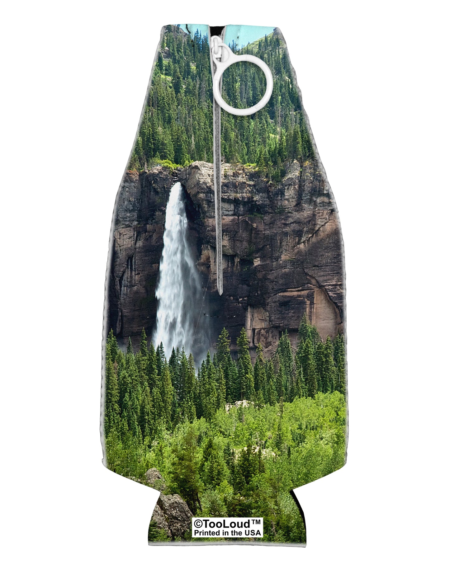 Nature Beauty - Cliffs Collapsible Neoprene Bottle Insulator All Over Print by TooLoud-Bottle Insulator-TooLoud-White-Davson Sales