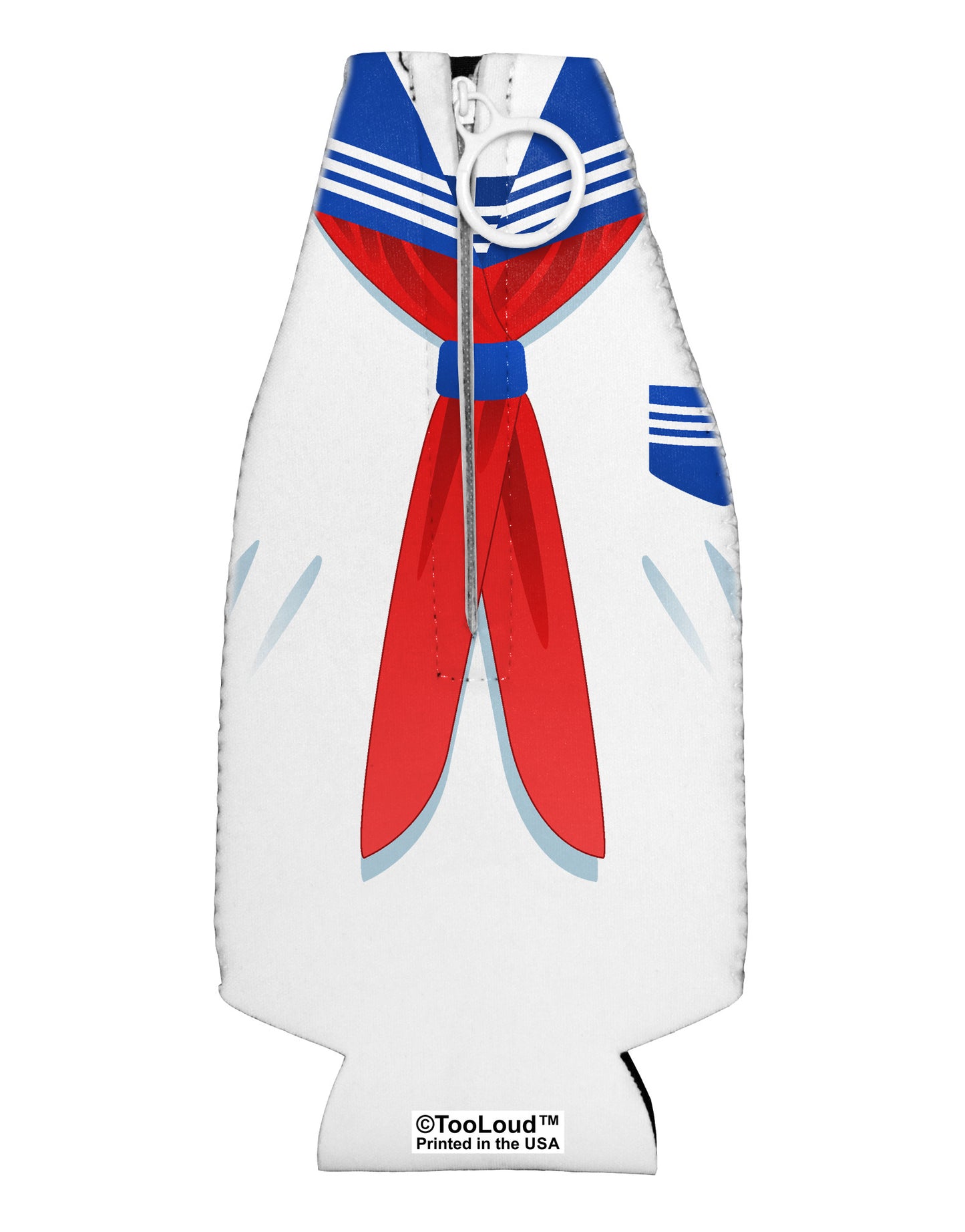 School Uniform Costume - White Collapsible Neoprene Bottle Insulator All Over Print-Bottle Insulator-TooLoud-White-Davson Sales