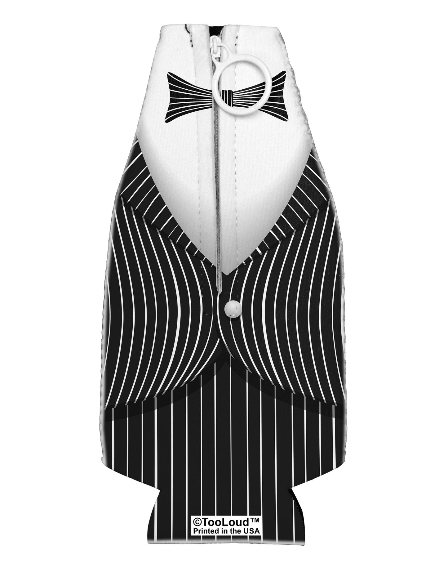 Skeleton Tuxedo Suit Costume Collapsible Neoprene Bottle Insulator All Over Print-Bottle Insulator-TooLoud-White-Davson Sales