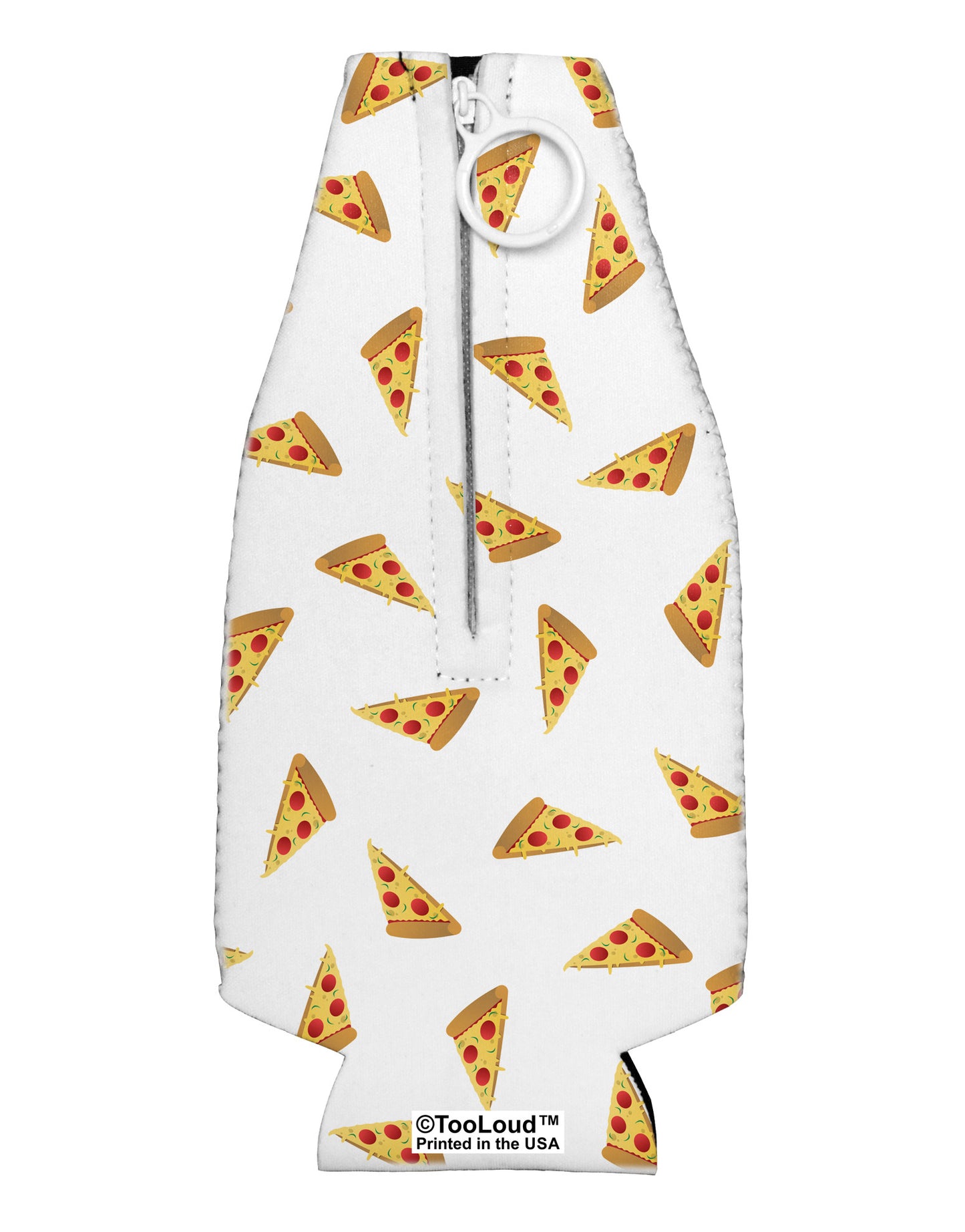 Pizza Slices AOP Collapsible Neoprene Bottle Insulator All Over Print-Bottle Insulator-TooLoud-White-Davson Sales