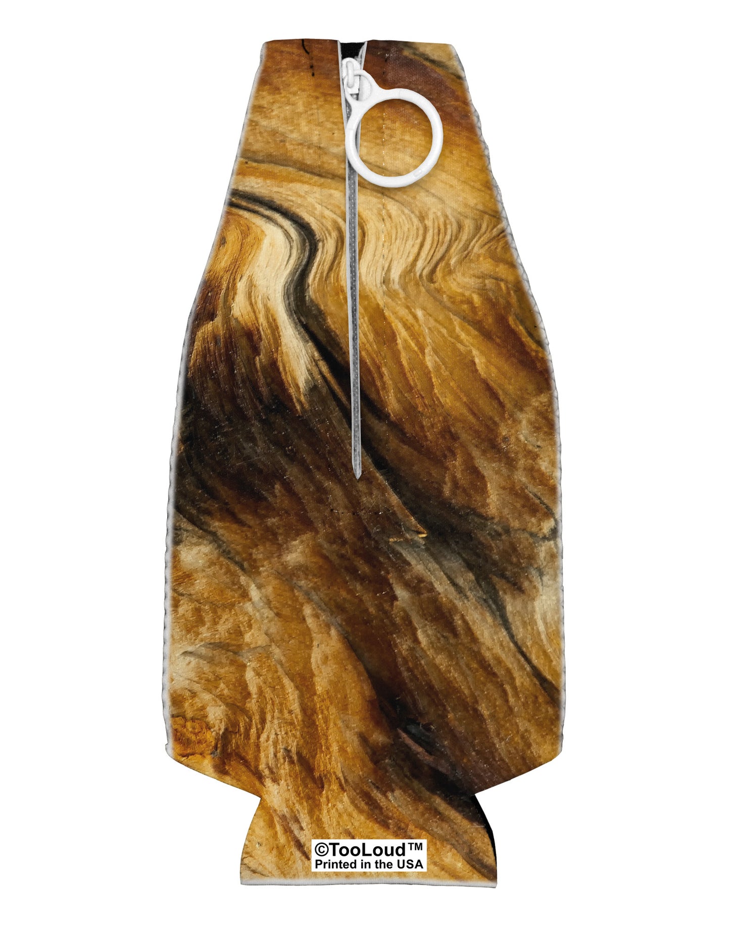 TooLoud Wood Texture AOP Collapsible Neoprene Bottle Insulator All Over Print-Bottle Insulator-TooLoud-White-Davson Sales