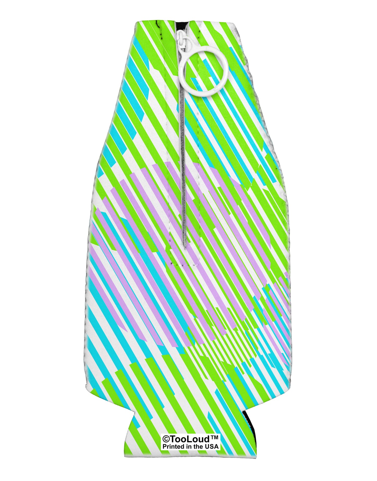 Geometric Circles Pattern AOP Collapsible Neoprene Bottle Insulator All Over Print by TooLoud-TooLoud-White-Davson Sales