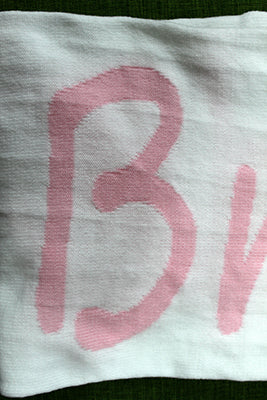 Bride Wedding Gift, Bride Knit Scarf Made in the USA-scarf-TooLoud-One Size-White/Pink-Davson Sales