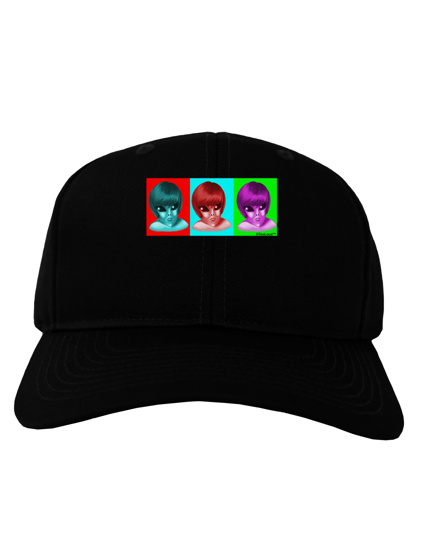 Extraterrestial Pop-art #1 Adult Dark Baseball Cap Hat by TooLoud-Baseball Cap-TooLoud-Black-One Size-Davson Sales