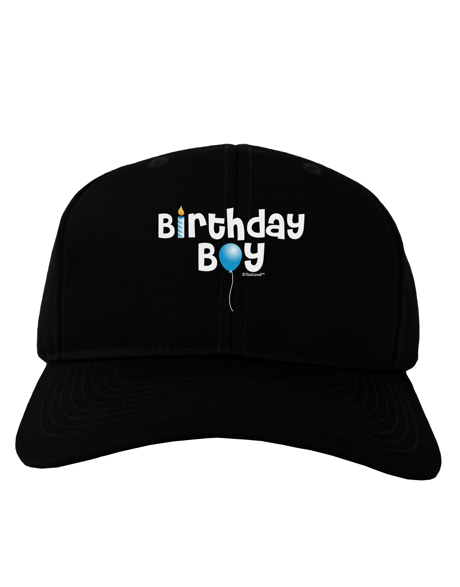 Birthday Boy - Candle and Balloon Adult Dark Baseball Cap Hat by TooLoud-Baseball Cap-TooLoud-Black-One Size-Davson Sales