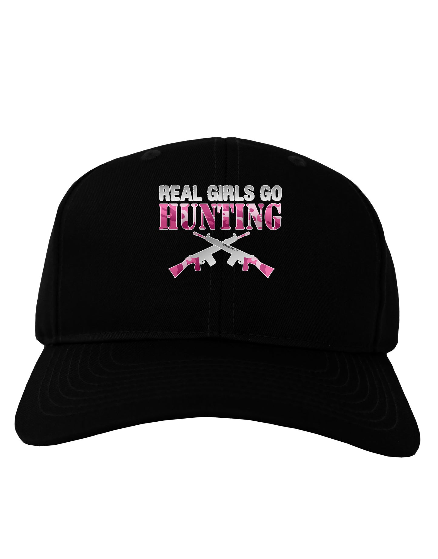 Real Girls Go Hunting Adult Dark Baseball Cap Hat-Baseball Cap-TooLoud-Black-One Size-Davson Sales