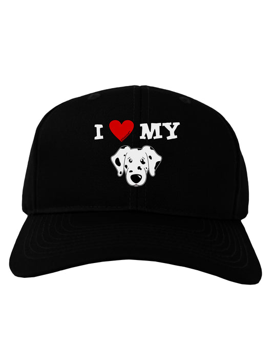 I Heart My - Cute Dalmatian Dog Adult Dark Baseball Cap Hat by TooLoud-Baseball Cap-TooLoud-Black-One Size-Davson Sales