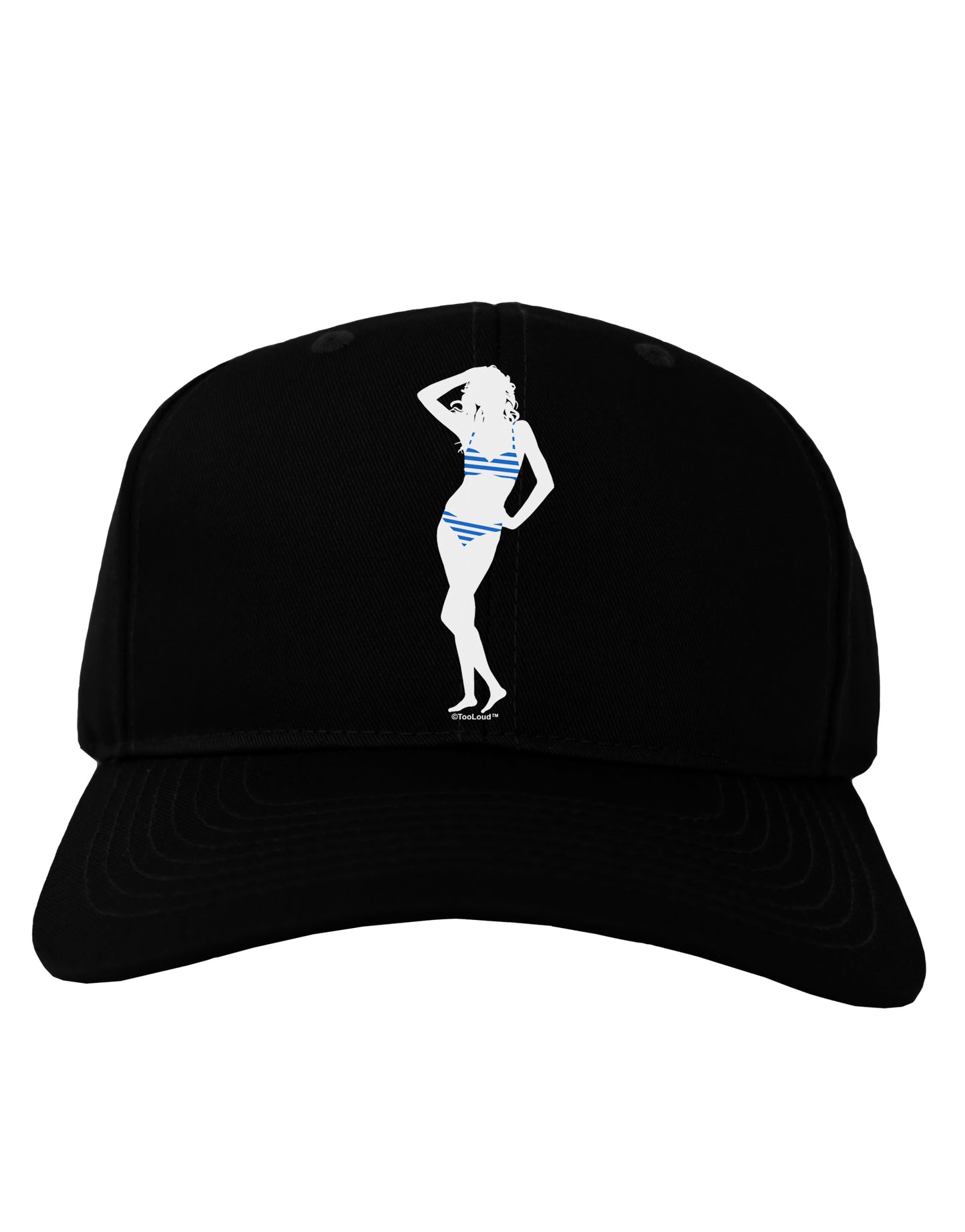 Stripes Bikini Shadow Adult Dark Baseball Cap Hat by TooLoud-Baseball Cap-TooLoud-Black-One Size-Davson Sales