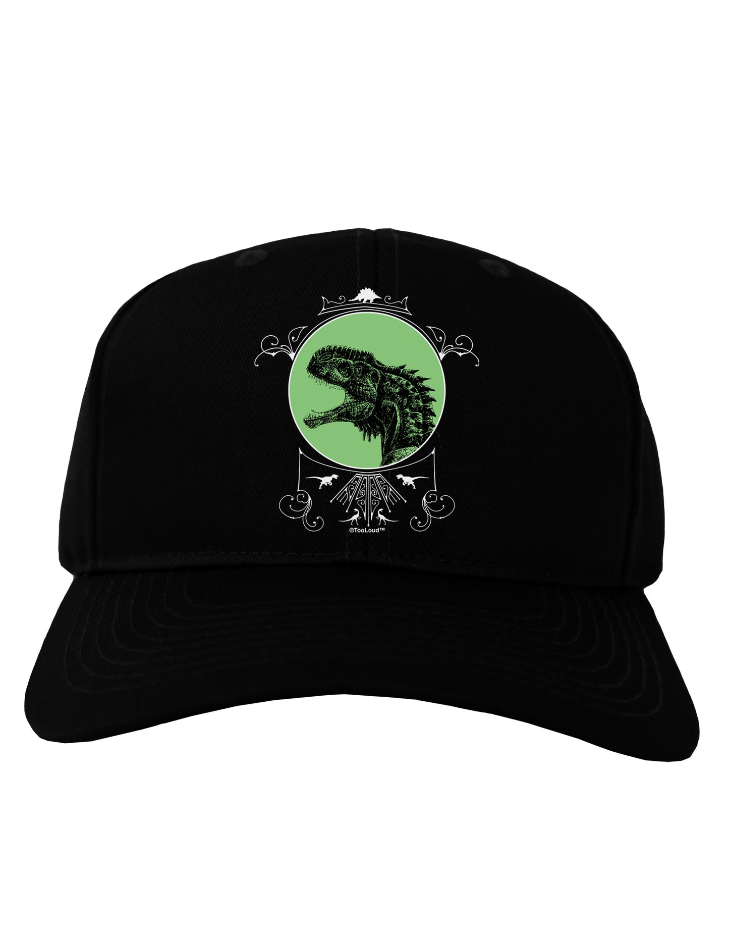 Jurassic Dinosaur Face Adult Dark Baseball Cap Hat by TooLoud-Baseball Cap-TooLoud-Black-One Size-Davson Sales