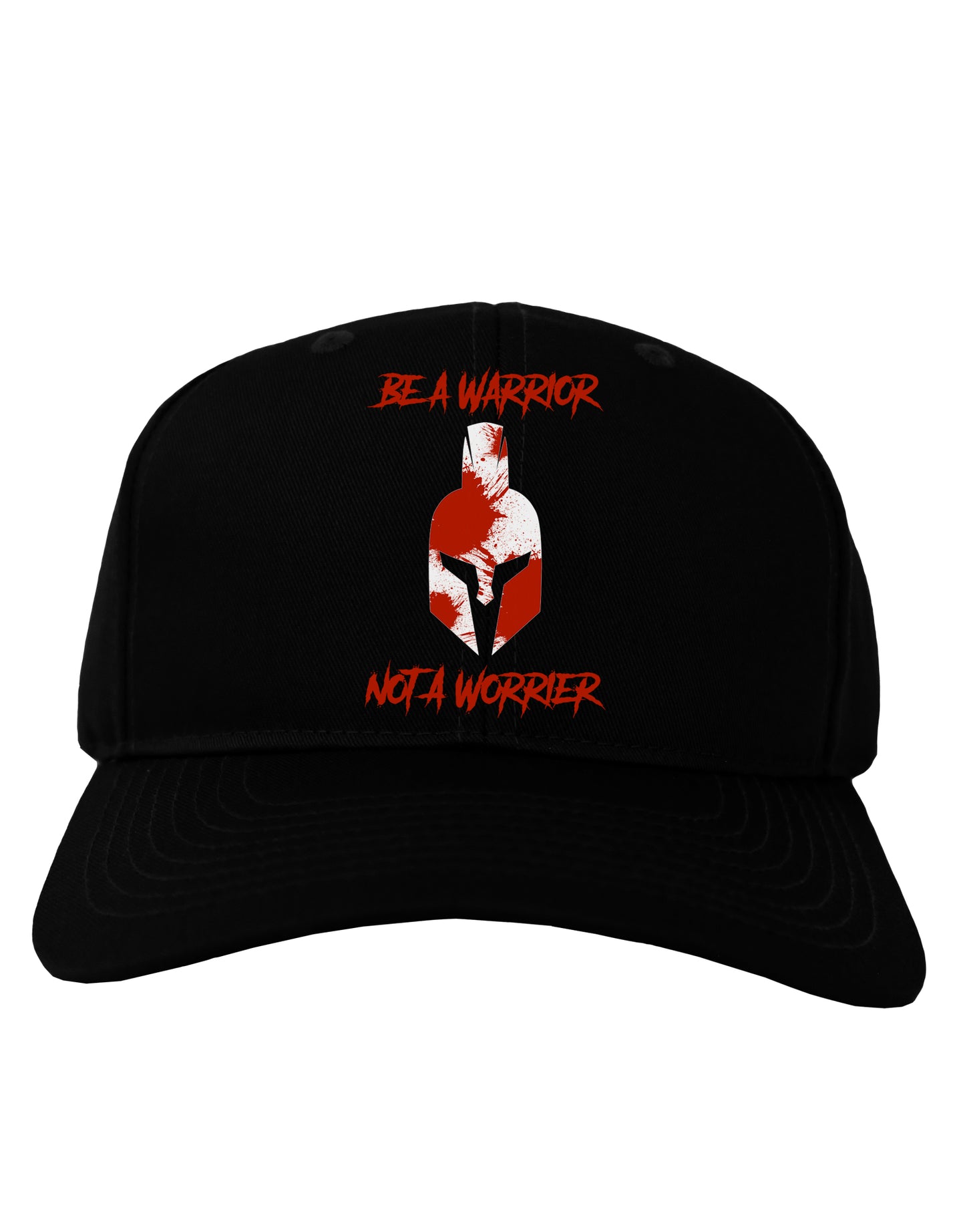 Be a Warrior Not a Worrier Adult Dark Baseball Cap Hat by TooLoud-Baseball Cap-TooLoud-Black-One-Size-Fits-Most-Davson Sales