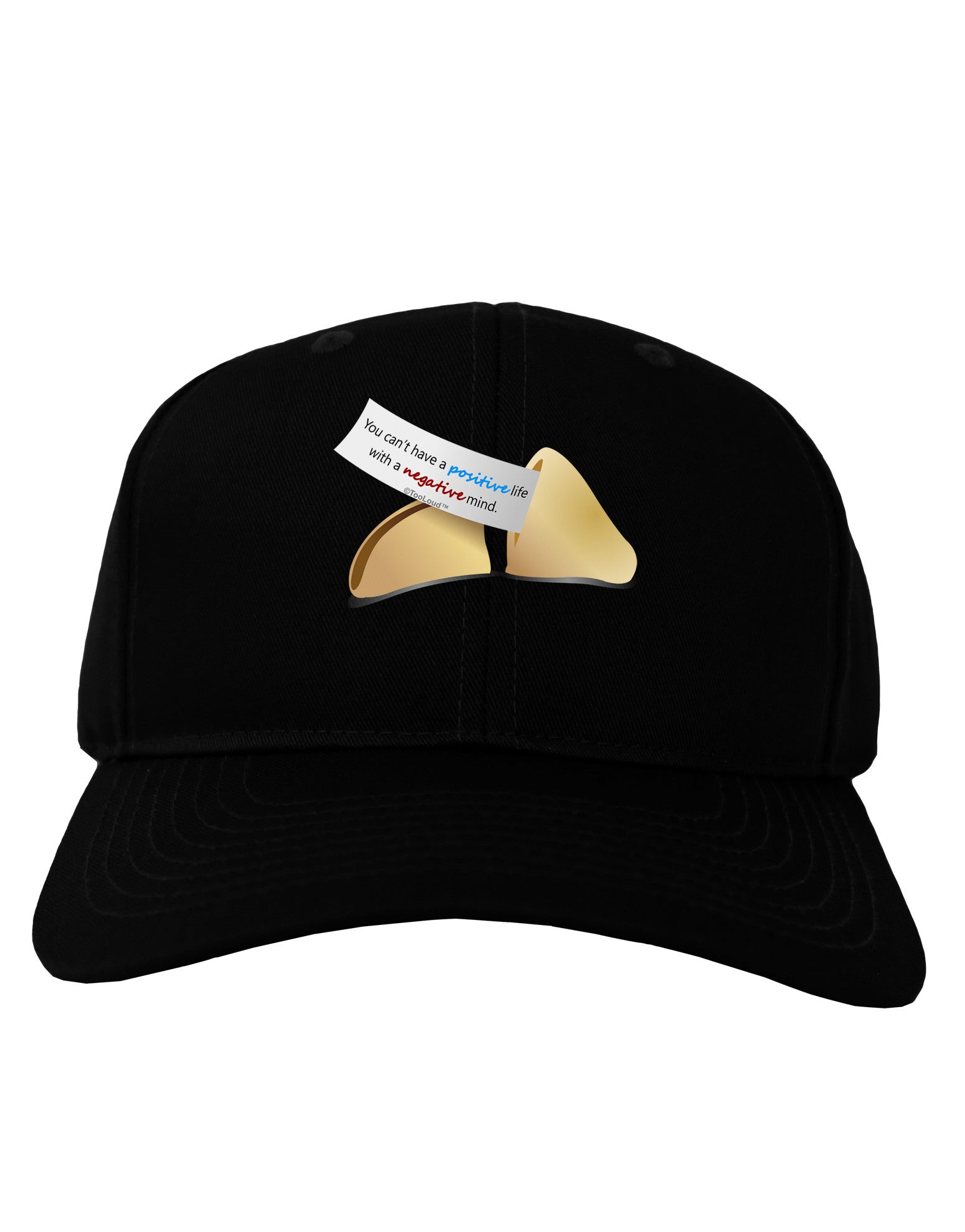 Positive Life - Fortune Cookie Adult Dark Baseball Cap Hat-Baseball Cap-TooLoud-Black-One Size-Davson Sales