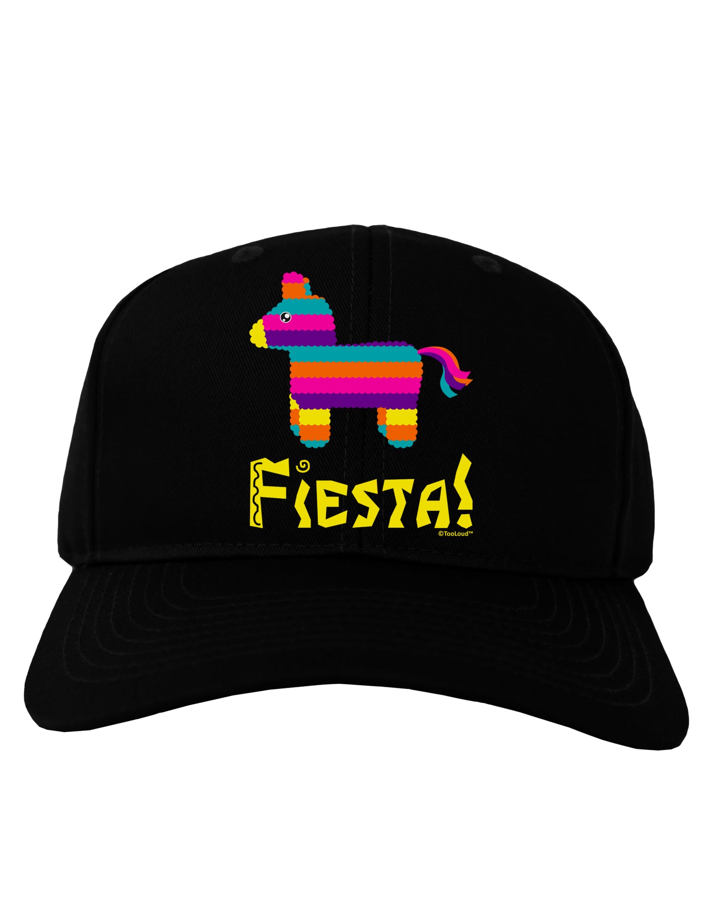 Colorful Pinata Design - Fiesta Adult Dark Baseball Cap Hat by TooLoud-Baseball Cap-TooLoud-Black-One Size-Davson Sales