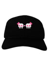 8-Bit Skull Love - Girl and Girl Adult Dark Baseball Cap Hat-Baseball Cap-TooLoud-Black-One Size-Davson Sales