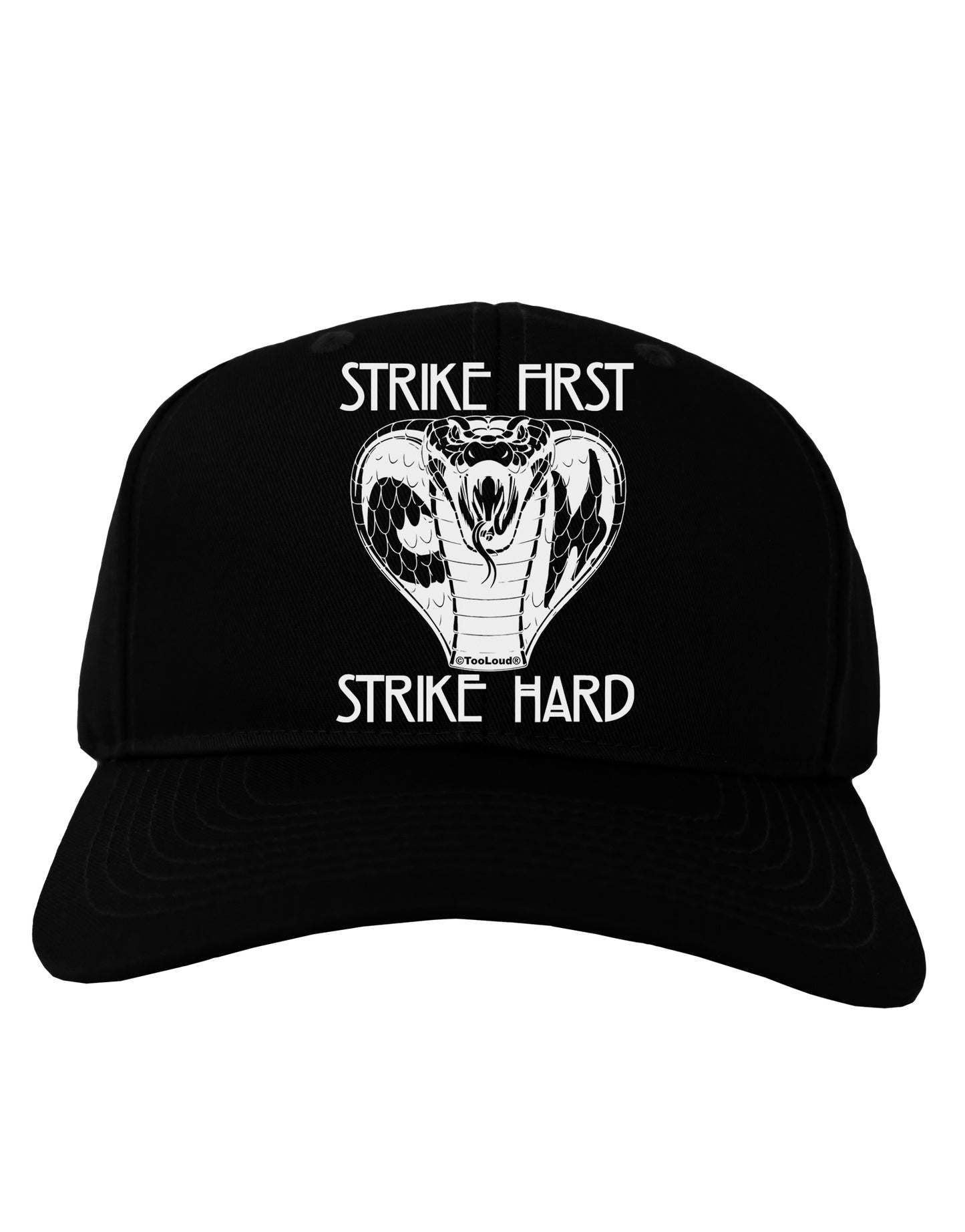 Strike First Strike Hard Cobra Adult Baseball Cap Hat-Baseball Cap-TooLoud-Black-One-Size-Fits-Most-Davson Sales